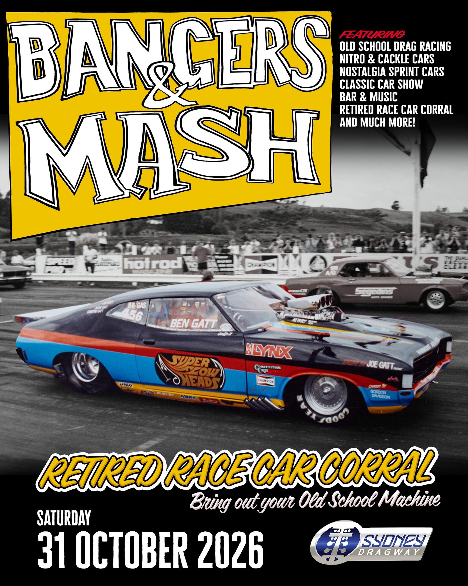 Bangers & Mash — Muscle/Classic spectator event in Sydney, NSW on Saturday 31 October 2026