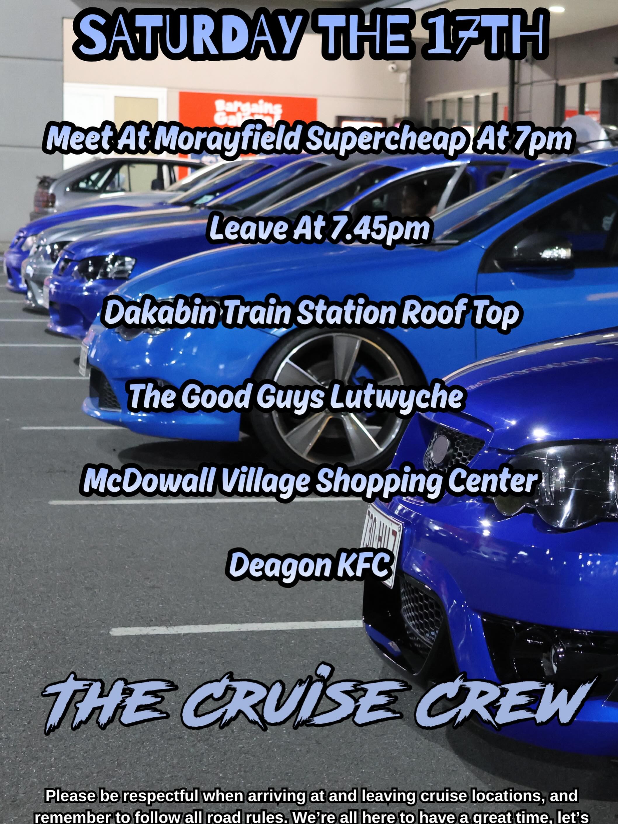 The Cruise Crew Night Cruise — JDM/Euro car meet in Brisbane, QLD on Saturday 17 October 2026