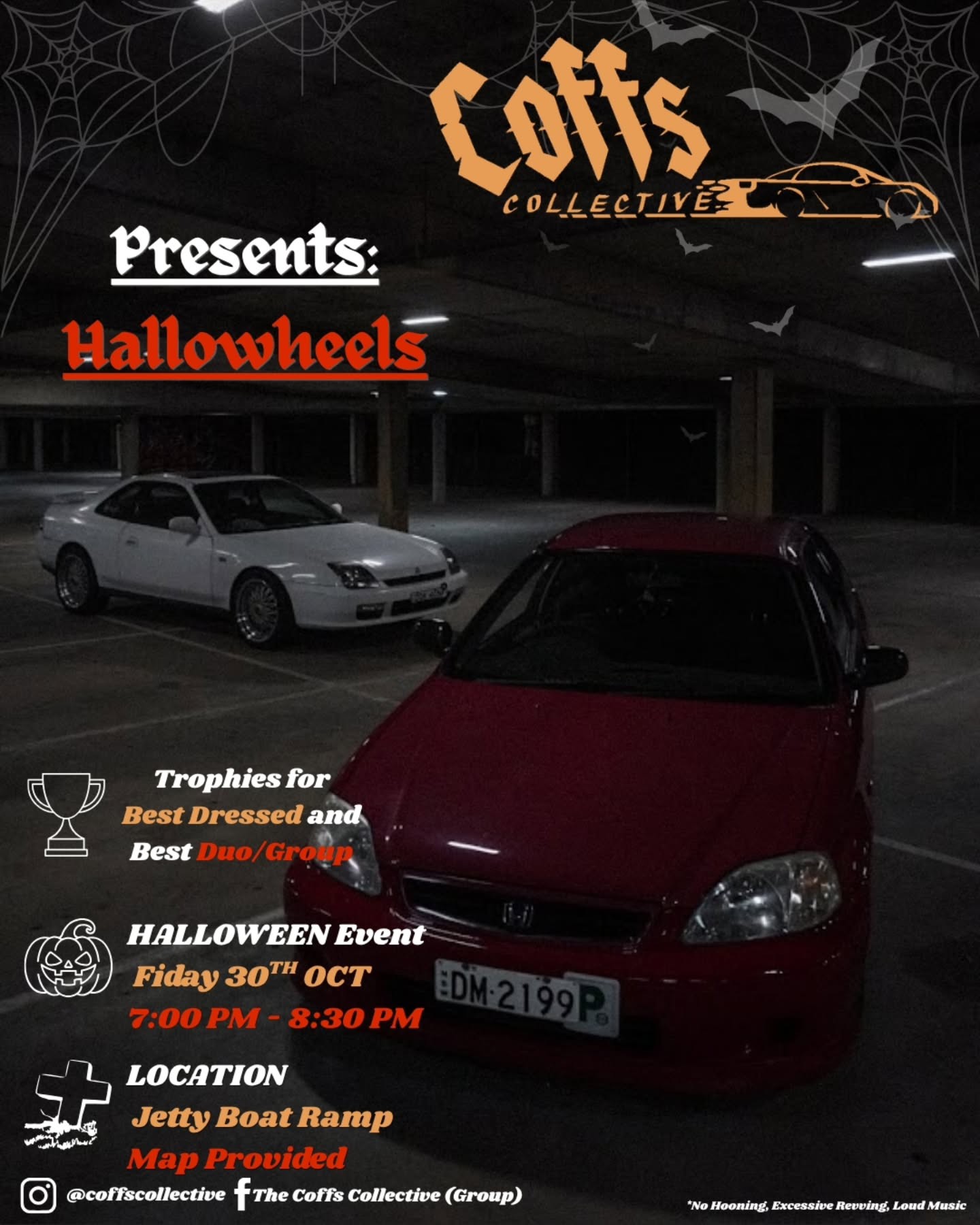Hallowheels — JDM/Euro car meet in Coffs Harbour, NSW on Friday 30 October 2026