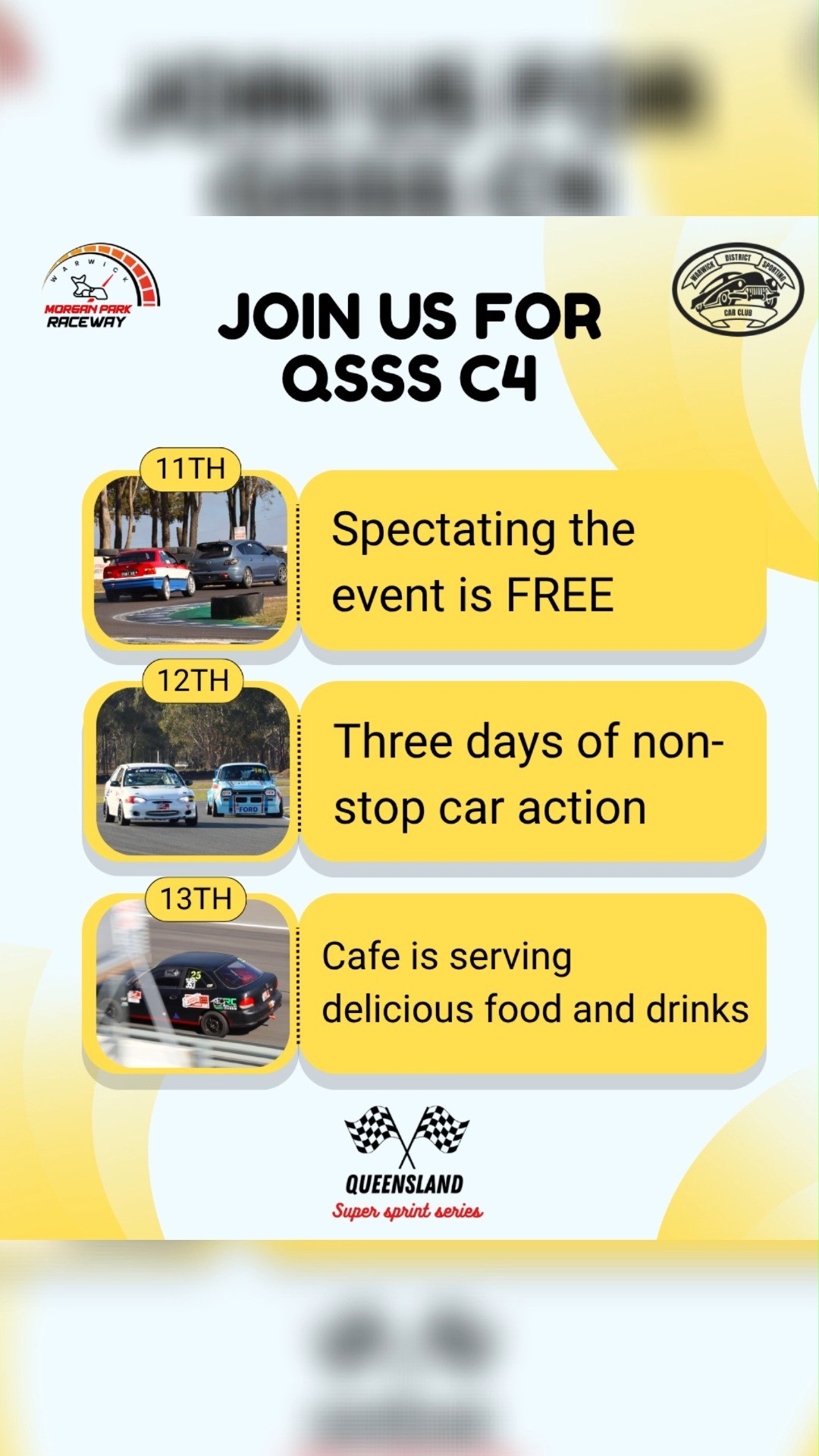 Queensland Super Sprint Series Round 4 — Muscle track day in Brisbane, QLD on Friday 16 October 2026