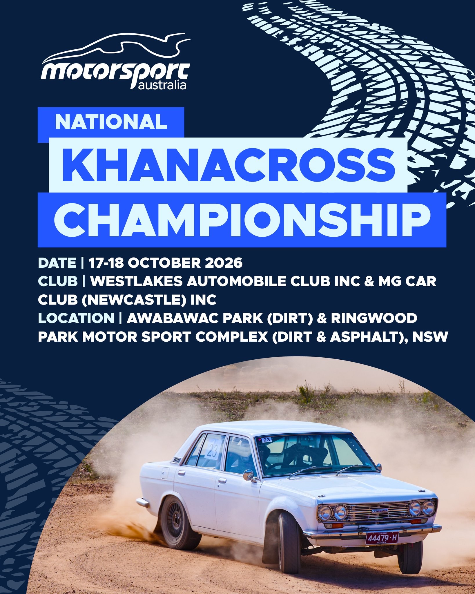 National Khanacross Championship — track day in Newcastle, NSW on Saturday 17 October 2026