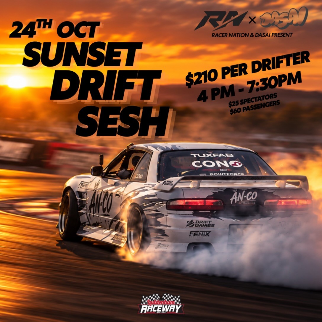 Sunset Drift Sesh — JDM track day in Sydney, NSW on Saturday 24 October 2026