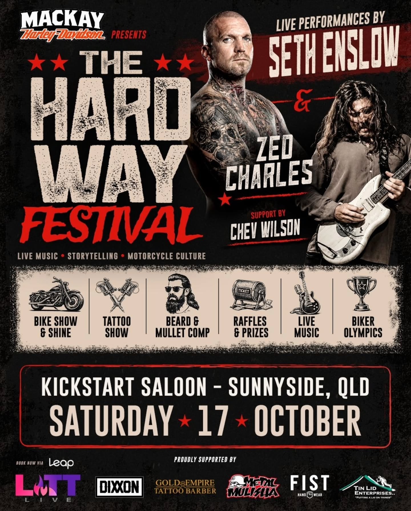 The Hard Way Festival — spectator event in Mackay, QLD on Saturday 17 October 2026
