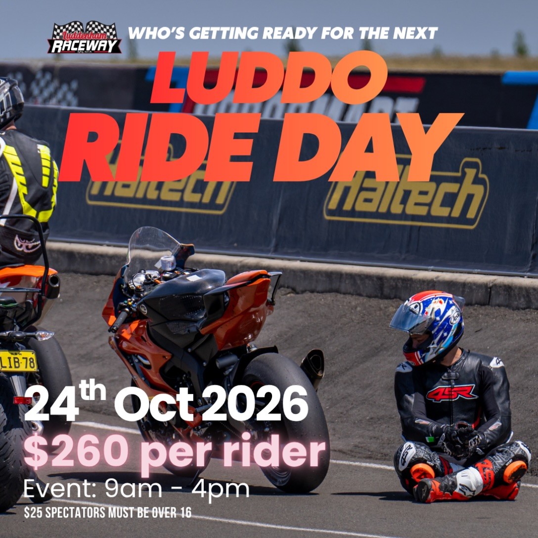 Luddo Ride Day — track day in Sydney, NSW on Saturday 24 October 2026