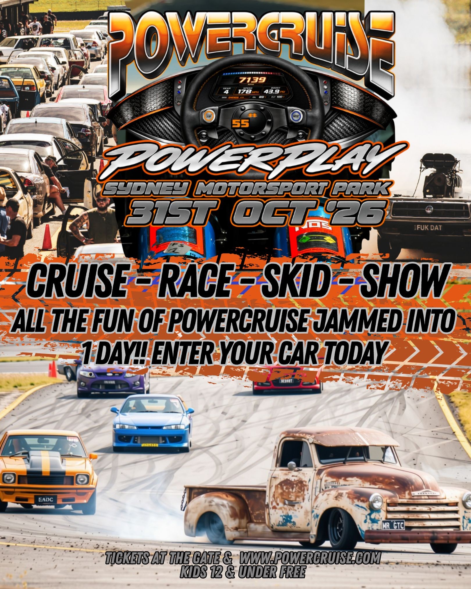 Powercruise Powerplay — Muscle spectator event in Sydney, NSW on Saturday 31 October 2026