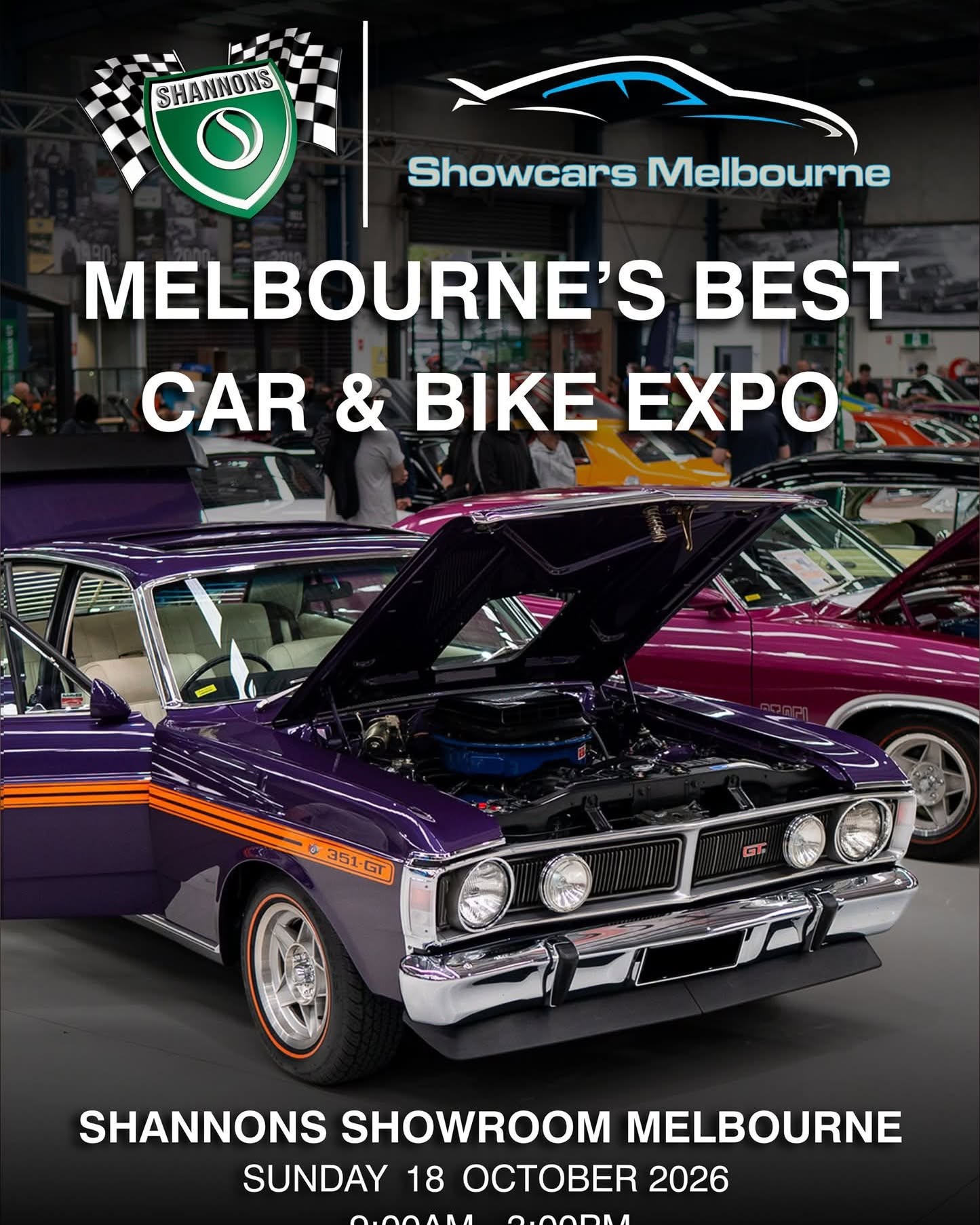 Melbourne's Best Car & Bike Expo — Muscle/Classic spectator event in Melbourne, VIC on Sunday 18 October 2026