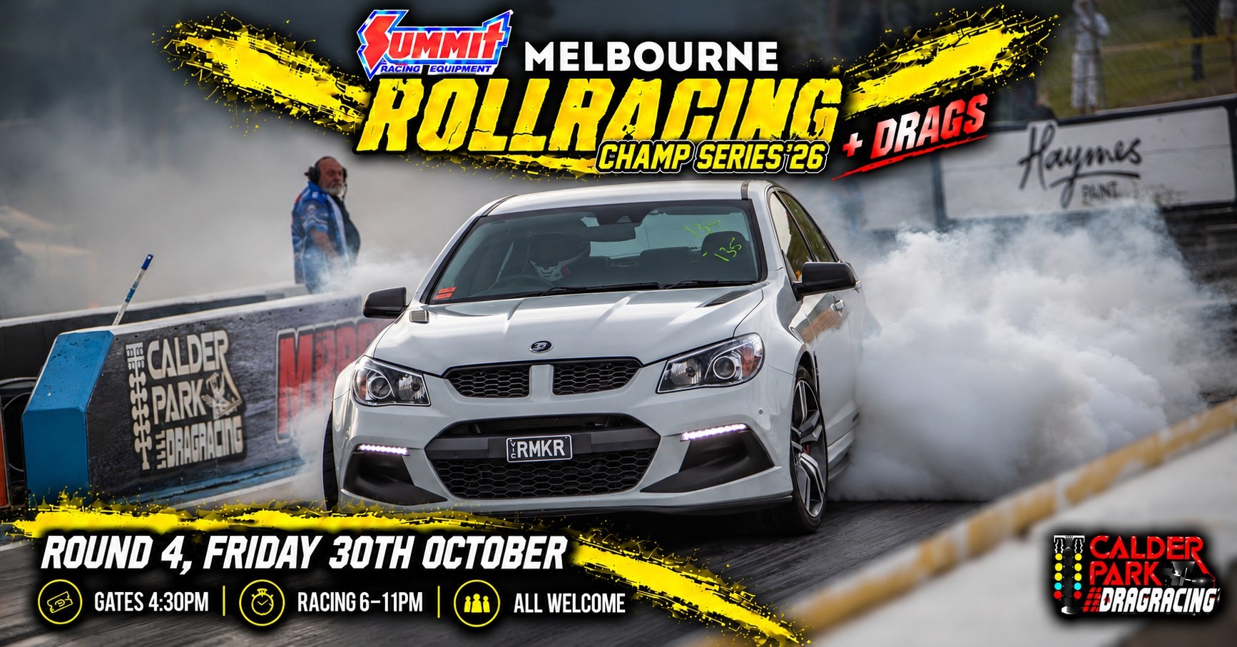 Summit Melbourne RollRacing Champ Series '26 + Drags — Muscle track day in Melbourne, VIC on Friday 30 October 2026