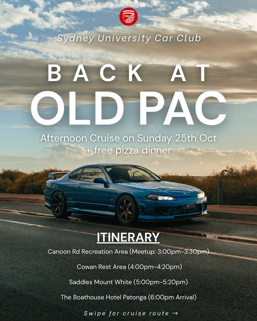Back at Old Pac — JDM car meet in Sydney, NSW on Sunday 25 October 2026