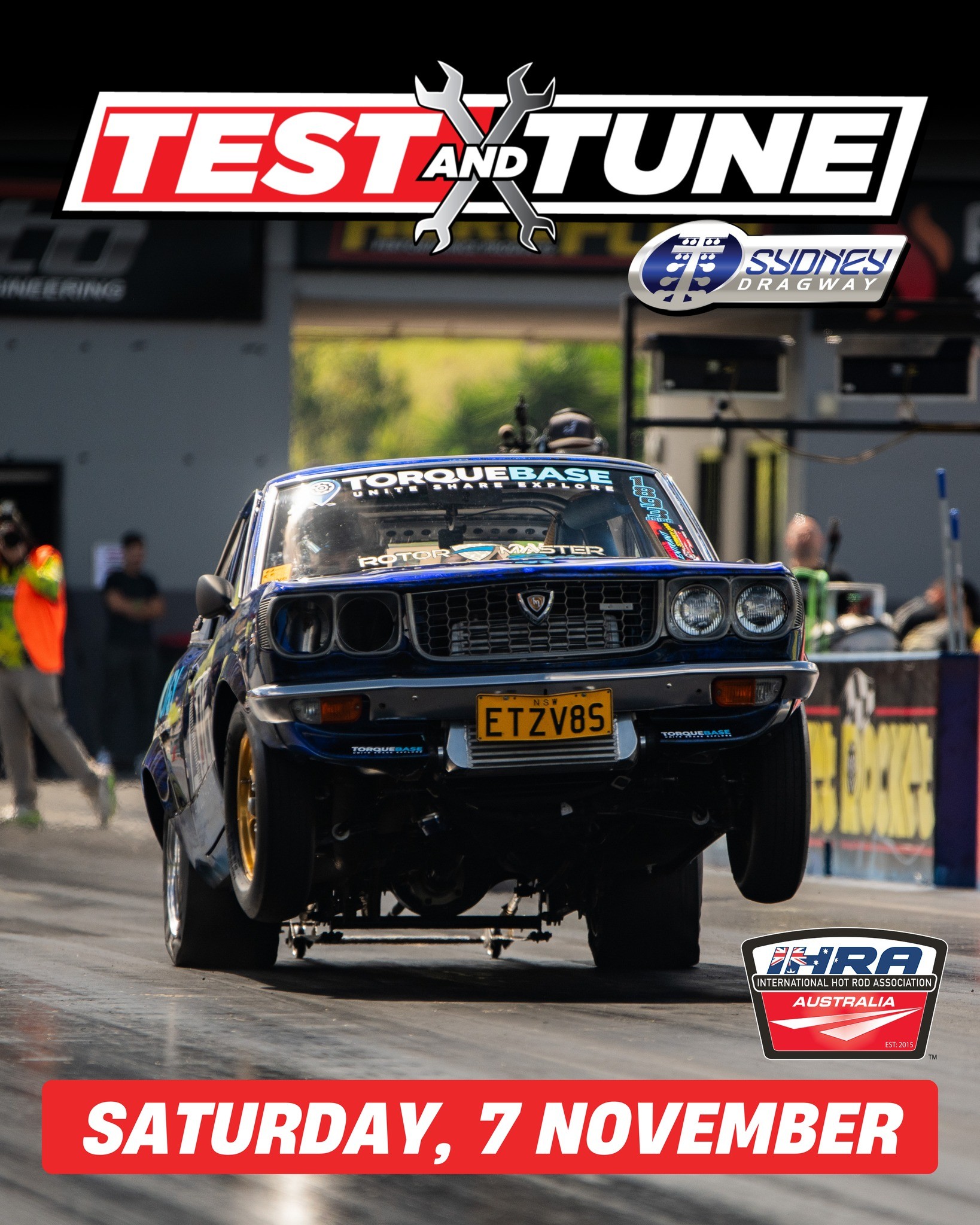 Sydney Dragway Test & Tune — Muscle track day in Sydney, NSW on Saturday 7 November 2026