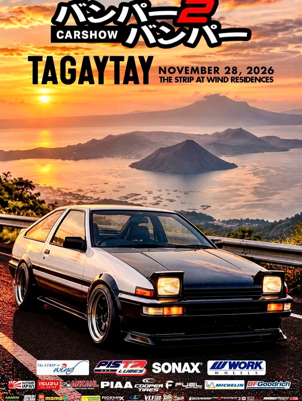Bumper 2 Bumper Carshow Tagaytay — JDM/4x4 car meet in International on Saturday 28 November 2026
