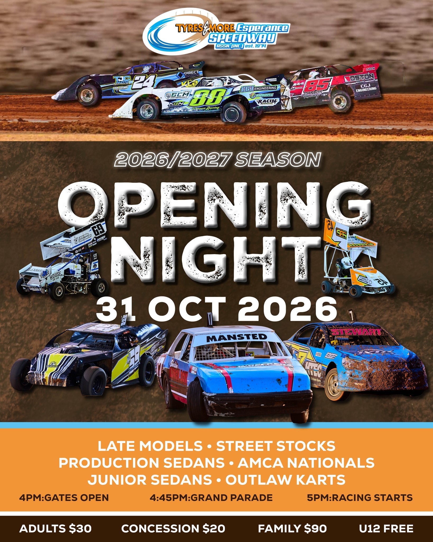 2026/2027 Season Opening Night — Muscle spectator event in Perth, WA on Saturday 31 October 2026
