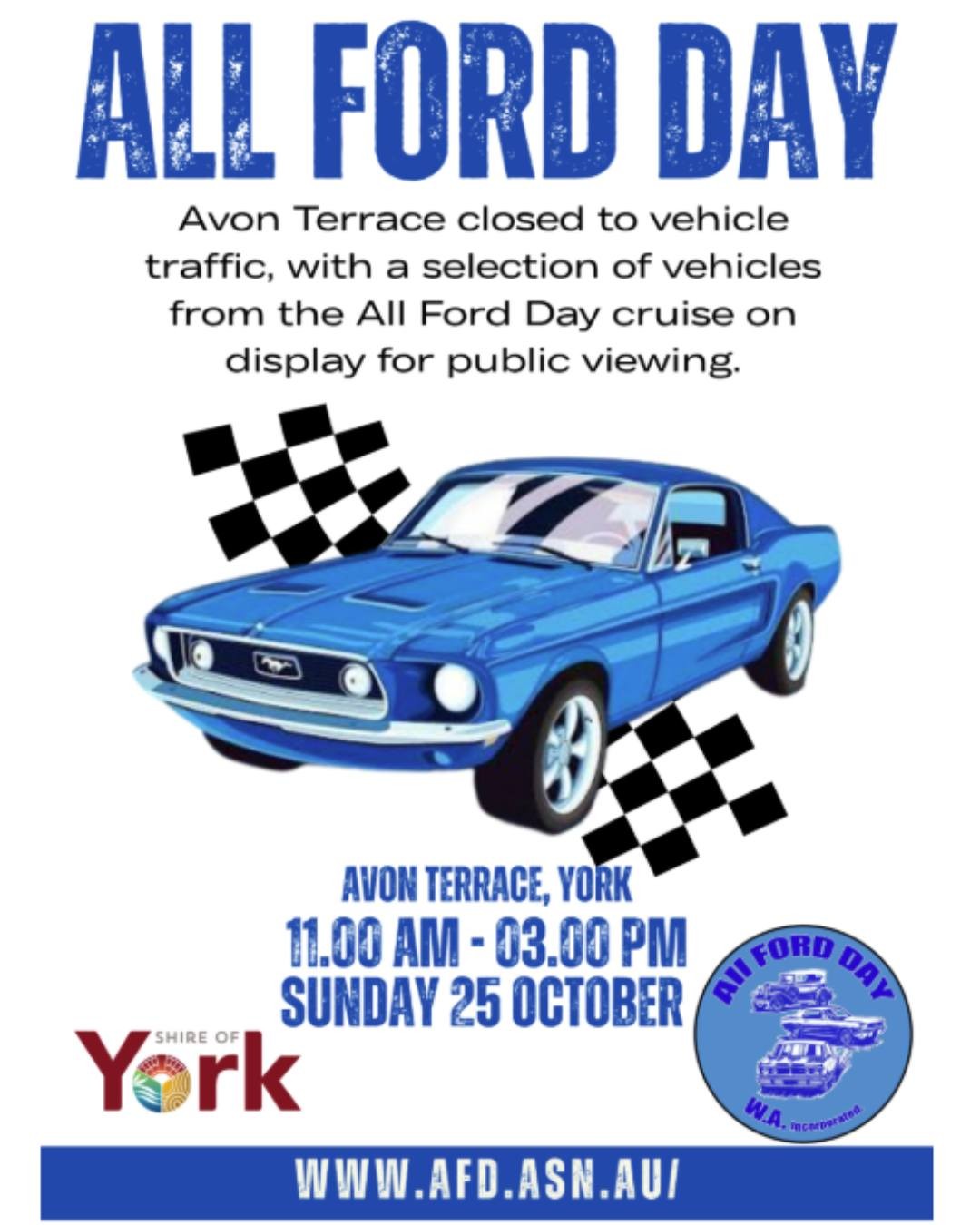 All Ford Day — Muscle/Classic car meet in Perth, WA on Sunday 25 October 2026
