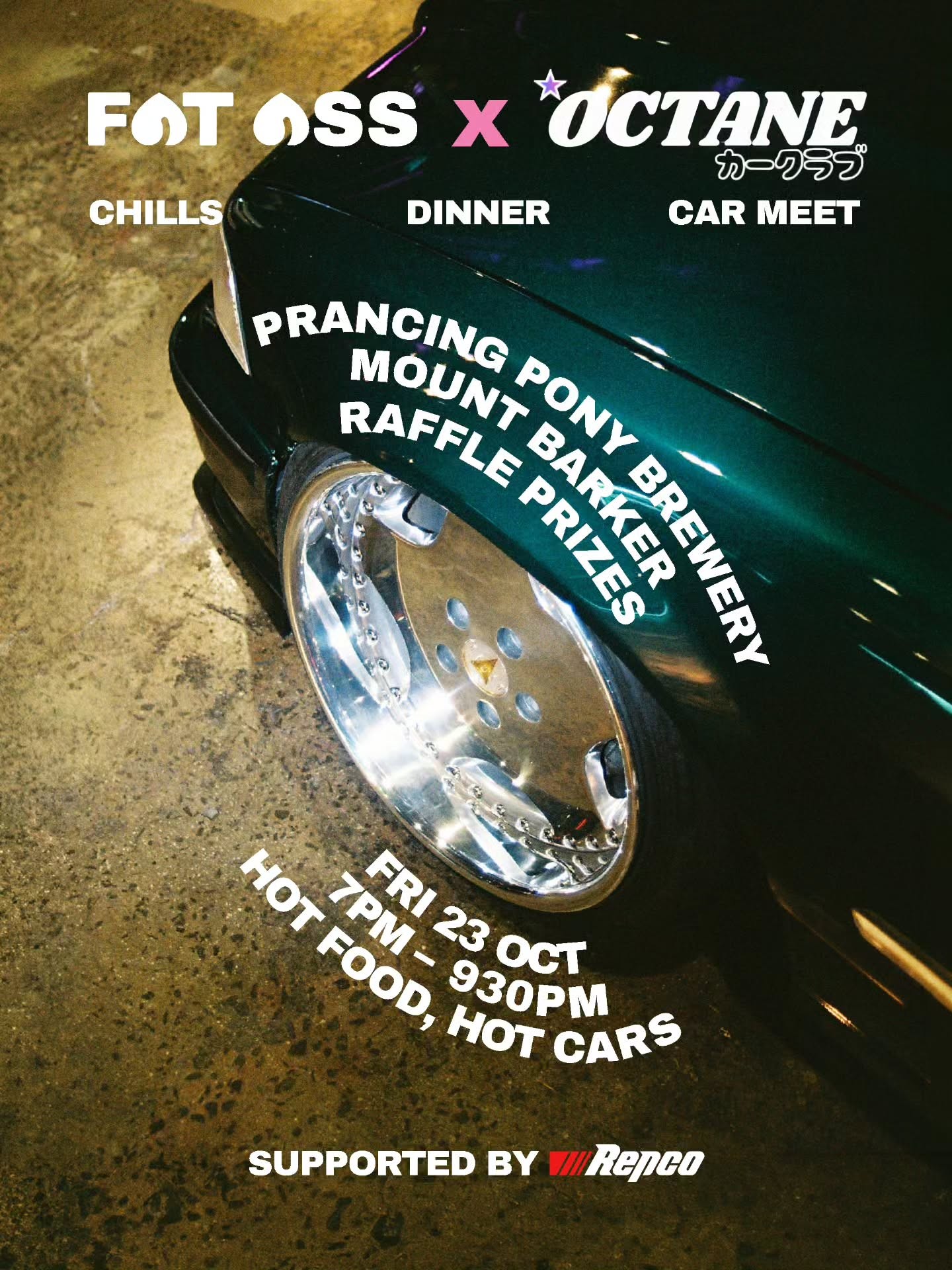 Fat Ass x Octane Car Meet — Euro/Stance car meet in Adelaide, SA on Friday 23 October 2026