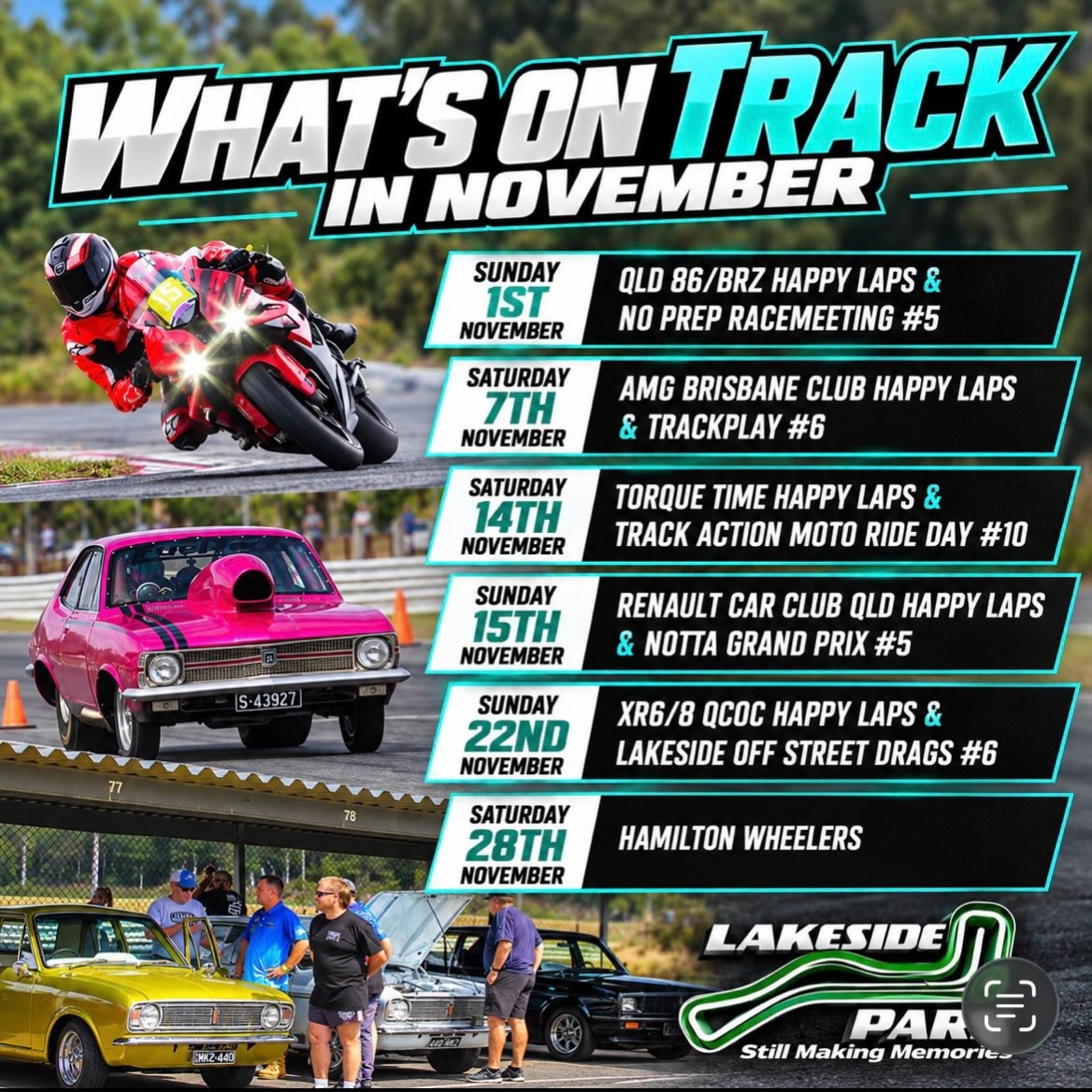 QLD 86/BRZ Happy Laps & No Prep Racemeeting #5 — JDM/Muscle track day in Brisbane, QLD on Sunday 1 November 2026