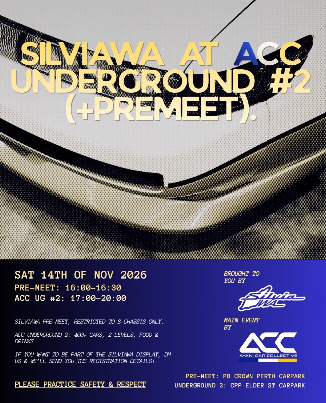 ACC Underground #2 — Exotic/JDM car meet in Perth, WA on Saturday 14 November 2026