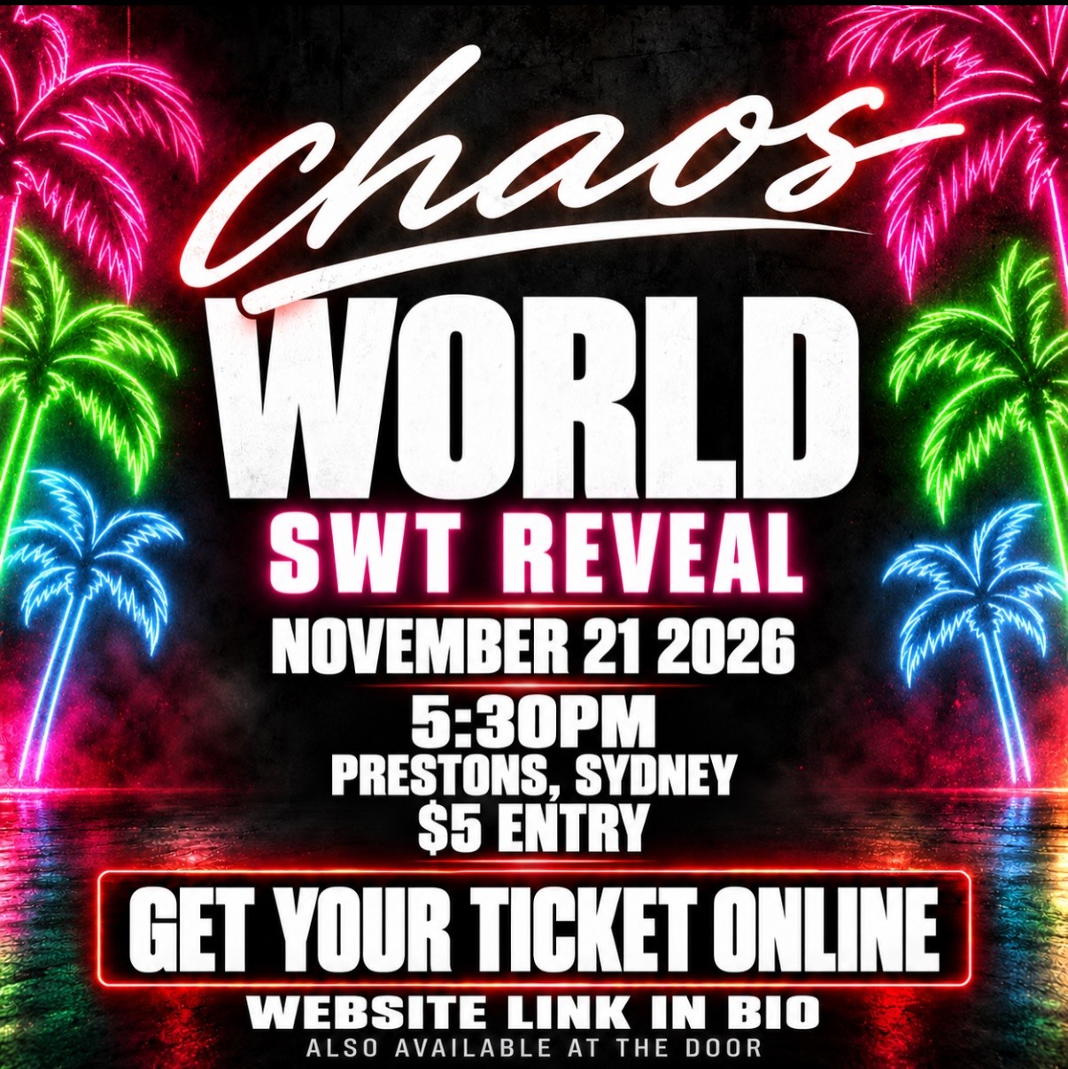 Chaos World — JDM car meet in Sydney, NSW on Saturday 21 November 2026