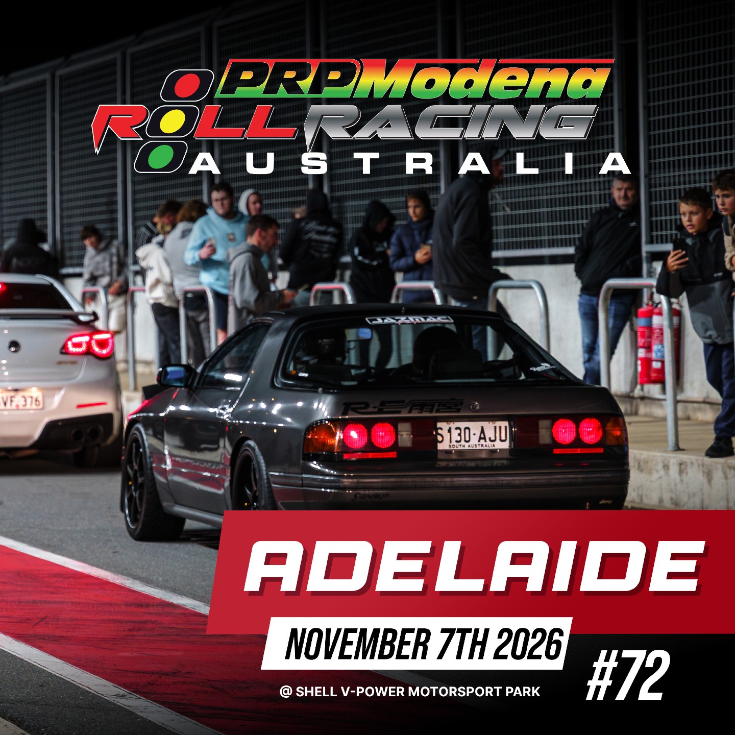 Roll Racing Adelaide #72 — JDM/Muscle track day in Adelaide, SA on Saturday 7 November 2026