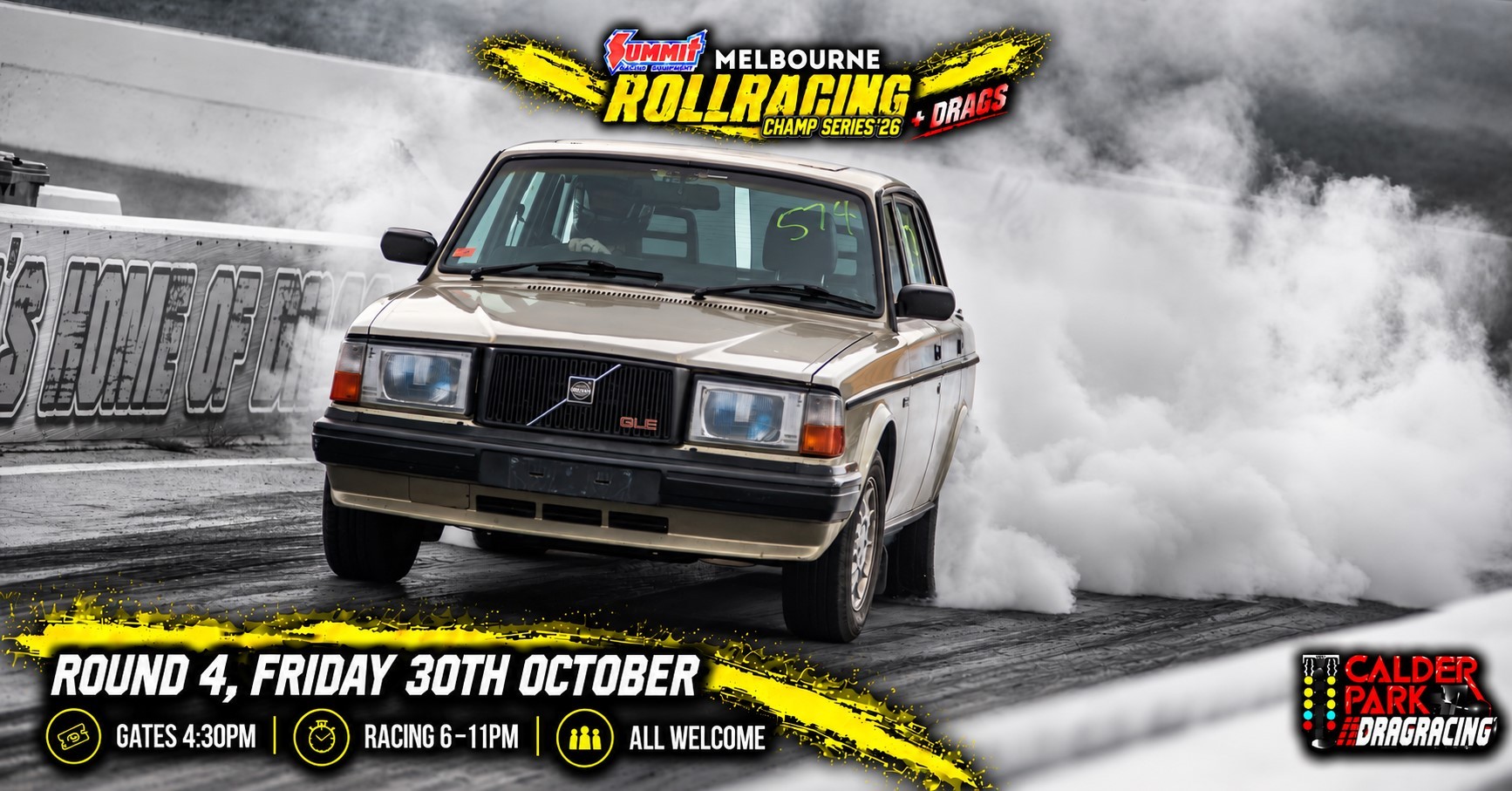 Summit RollRacing Champ Series Round 4 + Drags — Euro/Exotic track day in Melbourne, VIC on Friday 30 October 2026