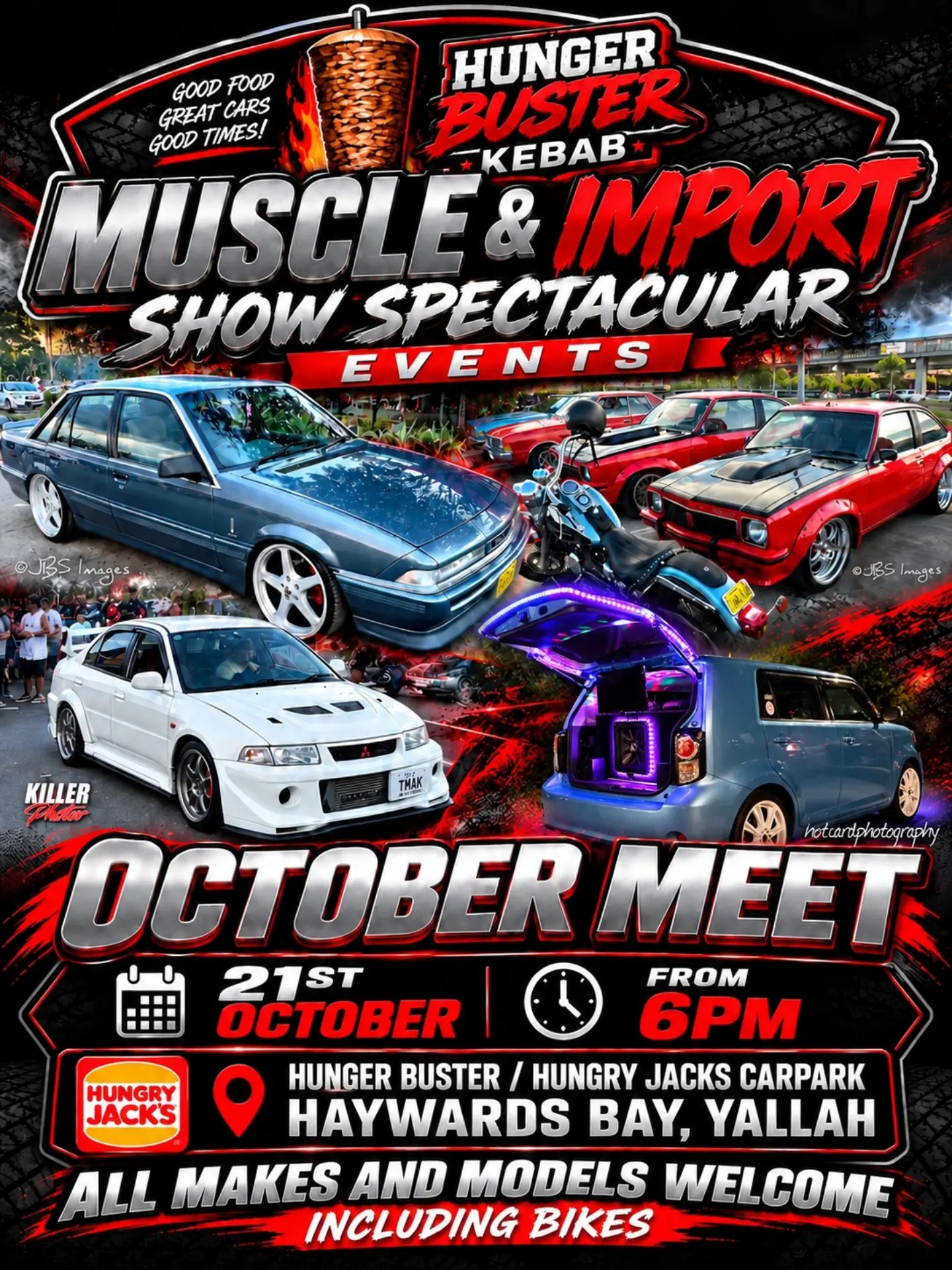 Muscle & Import Show Spectacular October Meet — Muscle/JDM car meet in Wollongong, NSW on Wednesday 21 October 2026