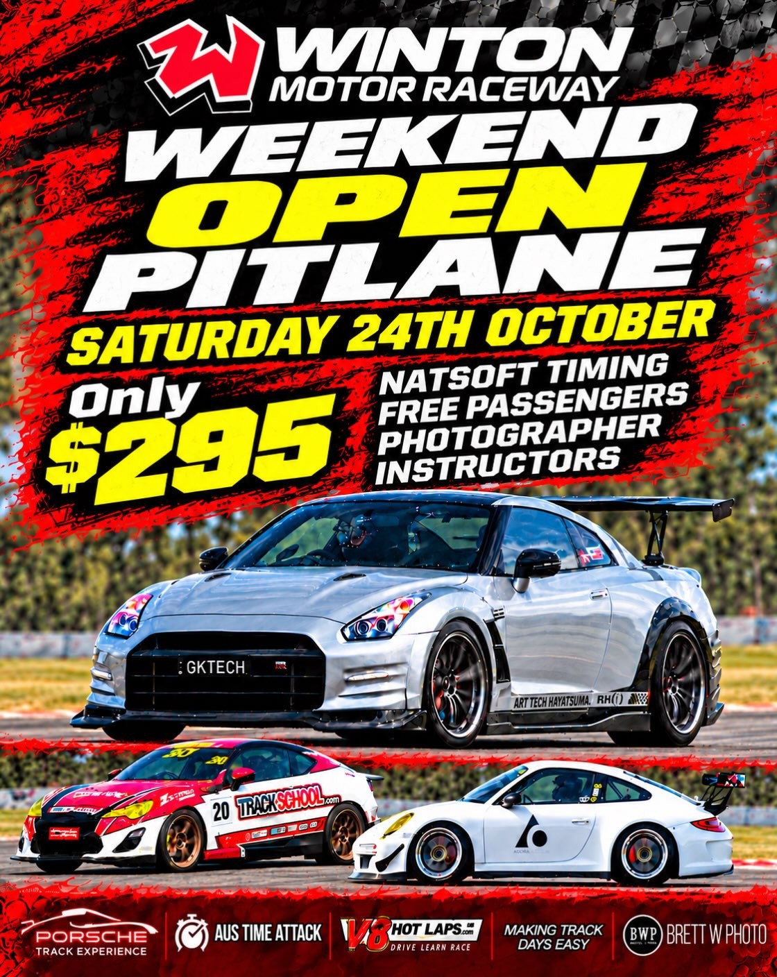 Weekend Open Pitlane — track day in Melbourne, VIC on Saturday 24 October 2026
