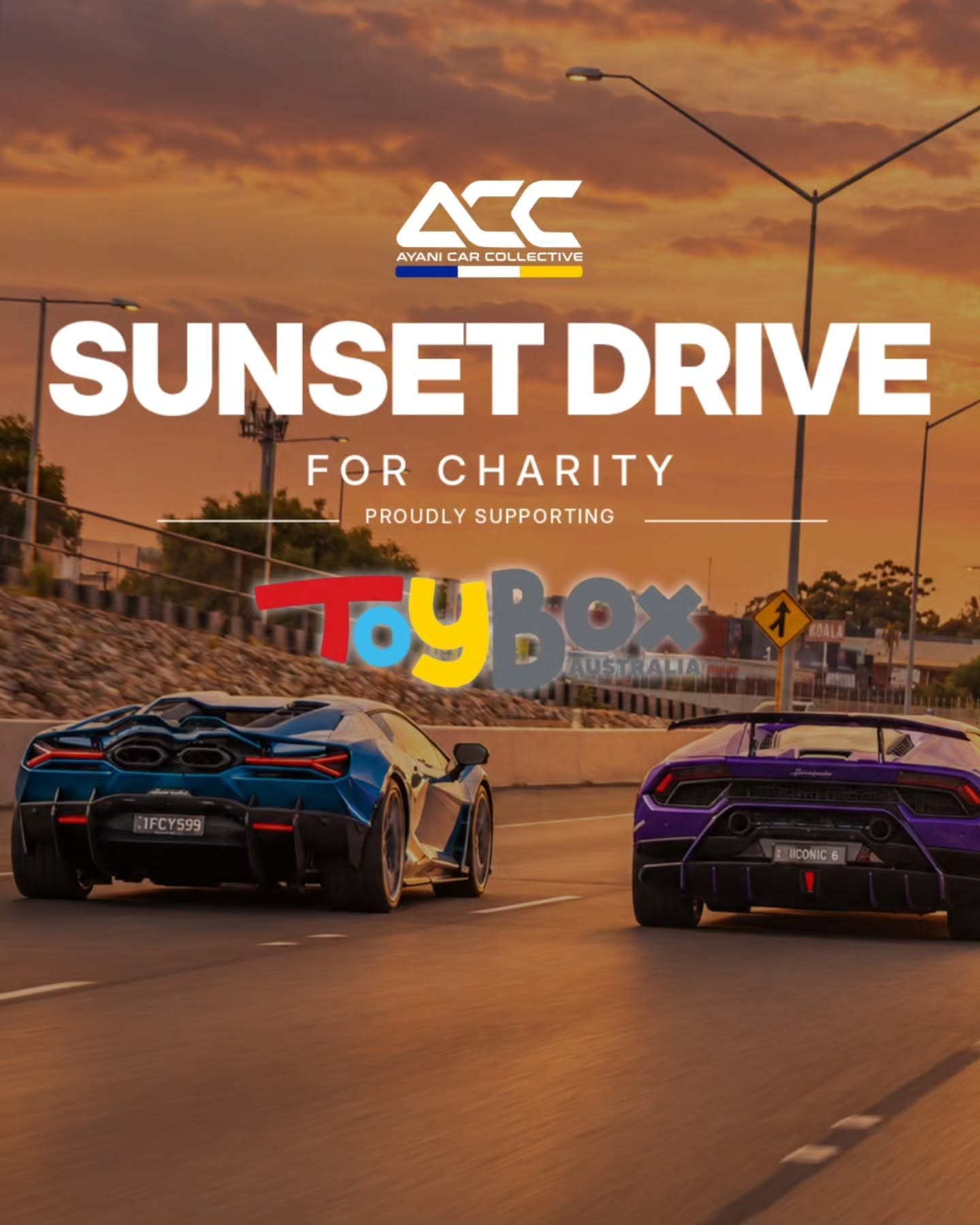 ACC Sunset Drive: For Charity — Exotic car meet in Perth, WA on Sunday 1 November 2026