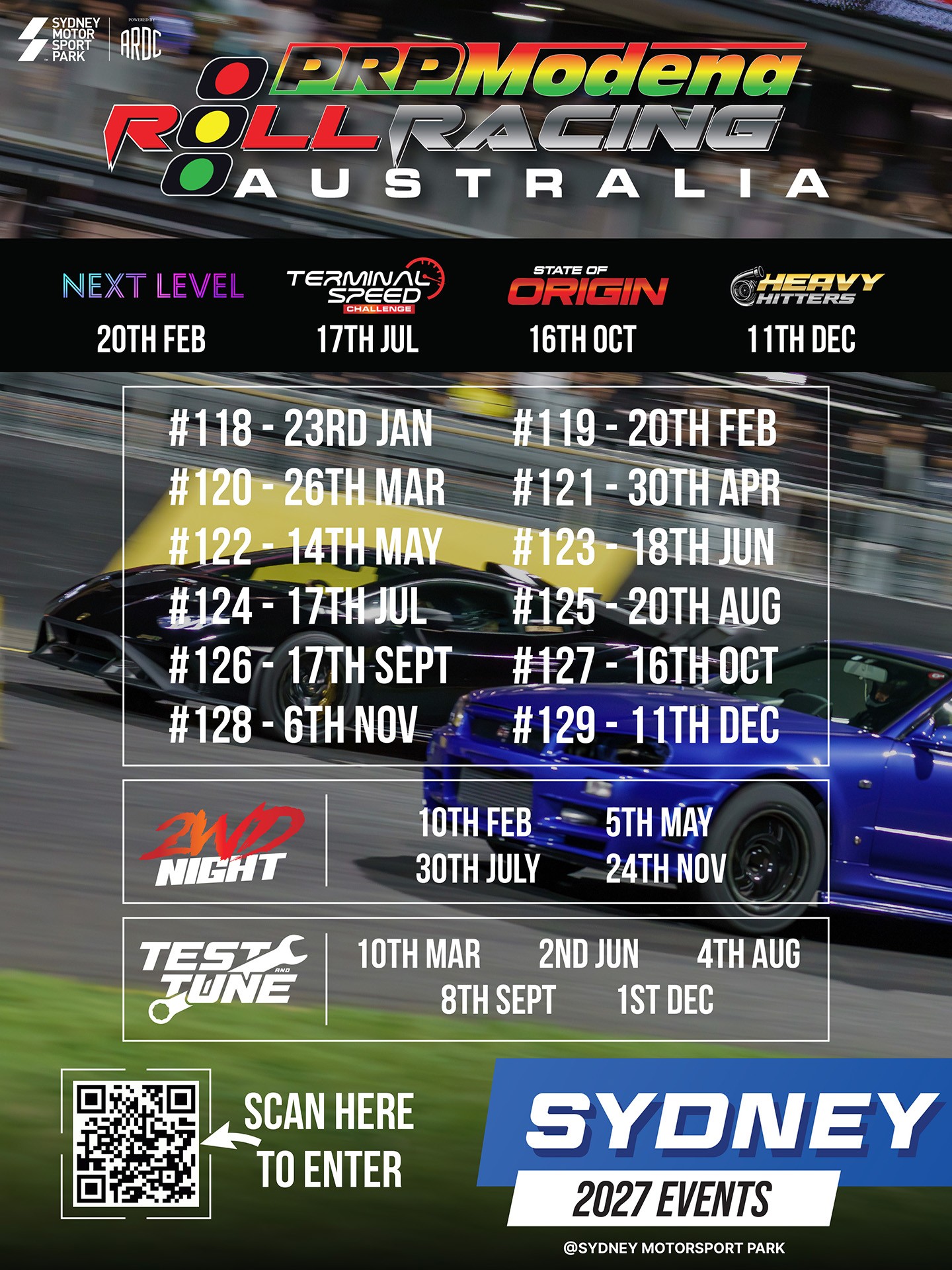 Roll Racing Sydney — JDM/Muscle track day in Sydney, NSW on Saturday 23 January 2027