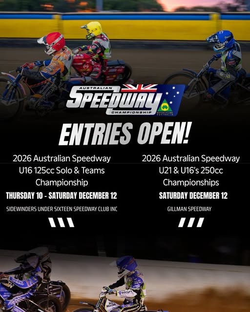 2026 Australian Speedway Championships — spectator event in Adelaide, SA on Thursday 10 December 2026