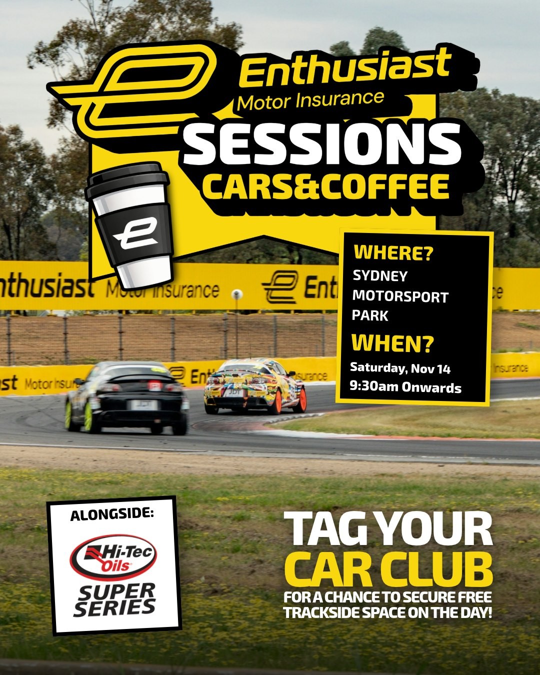 Enthusiast Sessions Cars & Coffee — car meet in Sydney, NSW on Saturday 14 November 2026