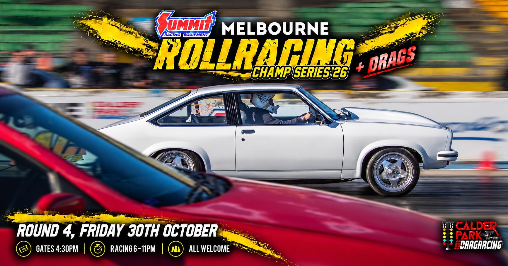 Summit Melbourne RollRacing Champ Series '26 + Drags — Muscle track day in Melbourne, VIC on Friday 30 October 2026