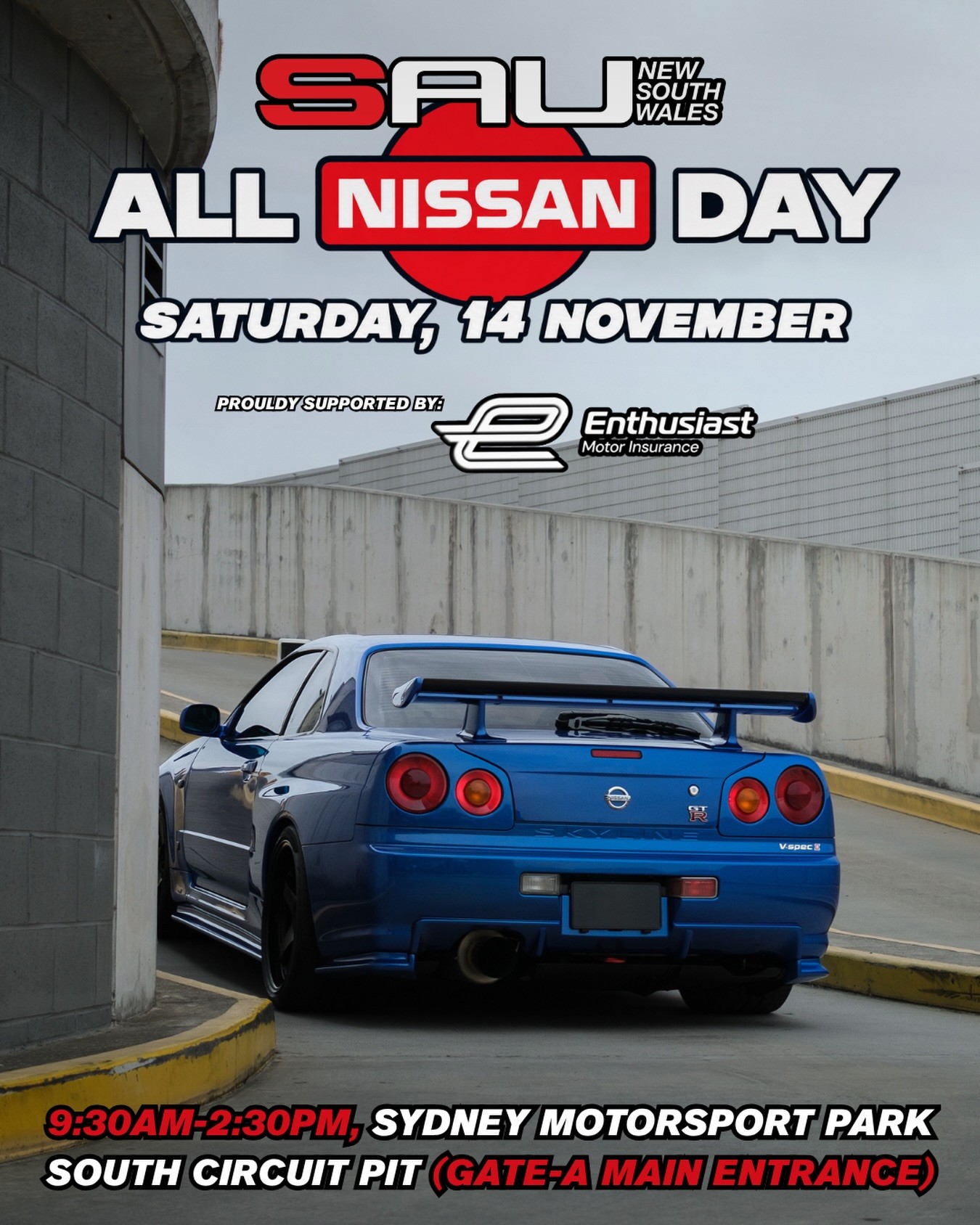 All Nissan Day — JDM car meet in Sydney, NSW on Saturday 14 November 2026