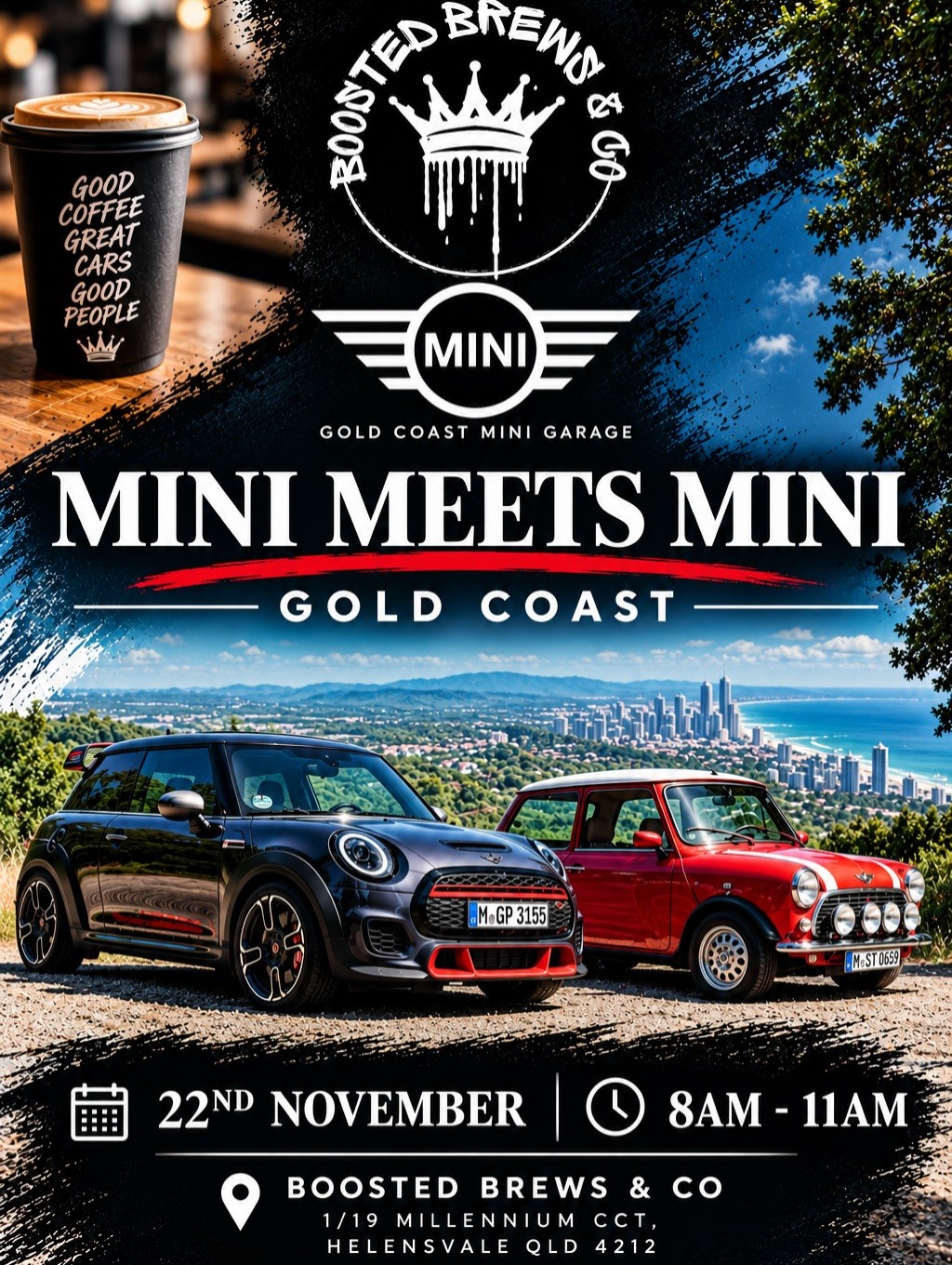 MINI Meets MINI Gold Coast — Euro/JDM car meet in Gold Coast, QLD on Sunday 22 November 2026
