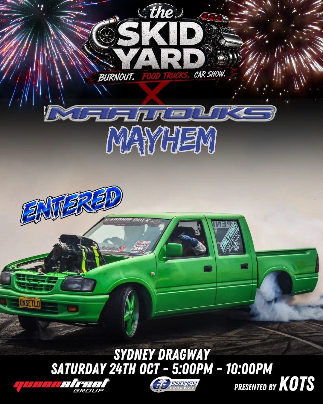 Skid Yard x Maatouks Mayhem — Muscle spectator event in Sydney, NSW on Saturday 24 October 2026
