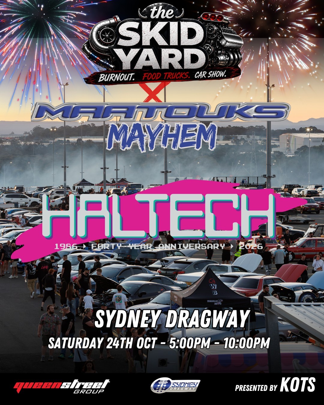 The Skid Yard x Maatouks Mayhem — Muscle spectator event in Sydney, NSW on Saturday 24 October 2026