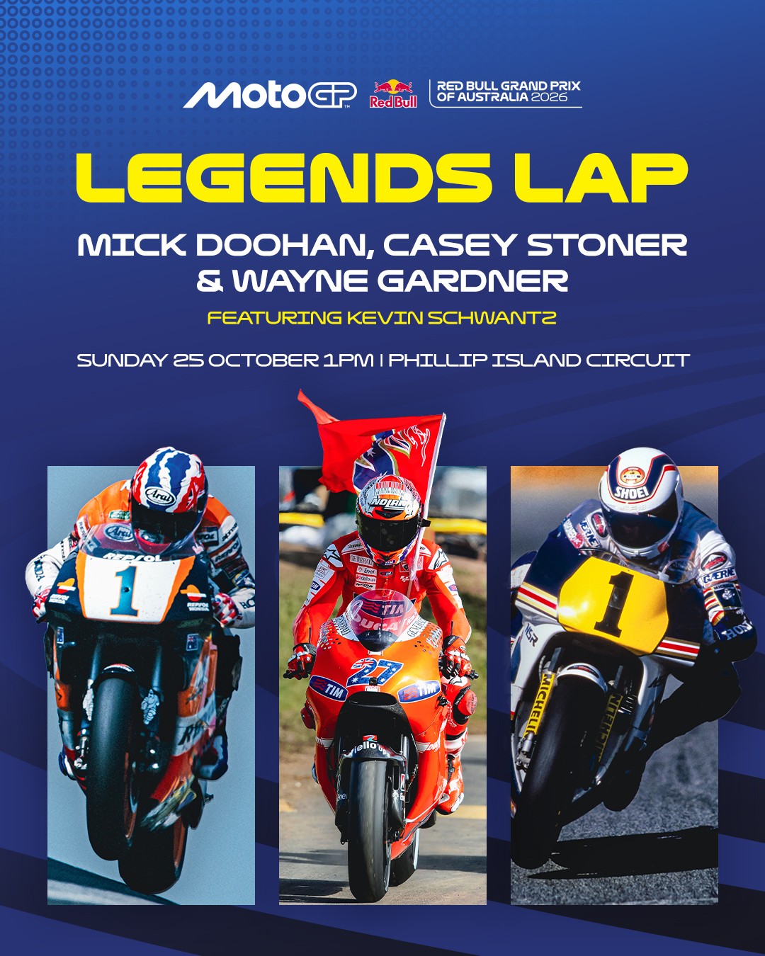 Legends Lap — spectator event in Melbourne, VIC on Sunday 25 October 2026