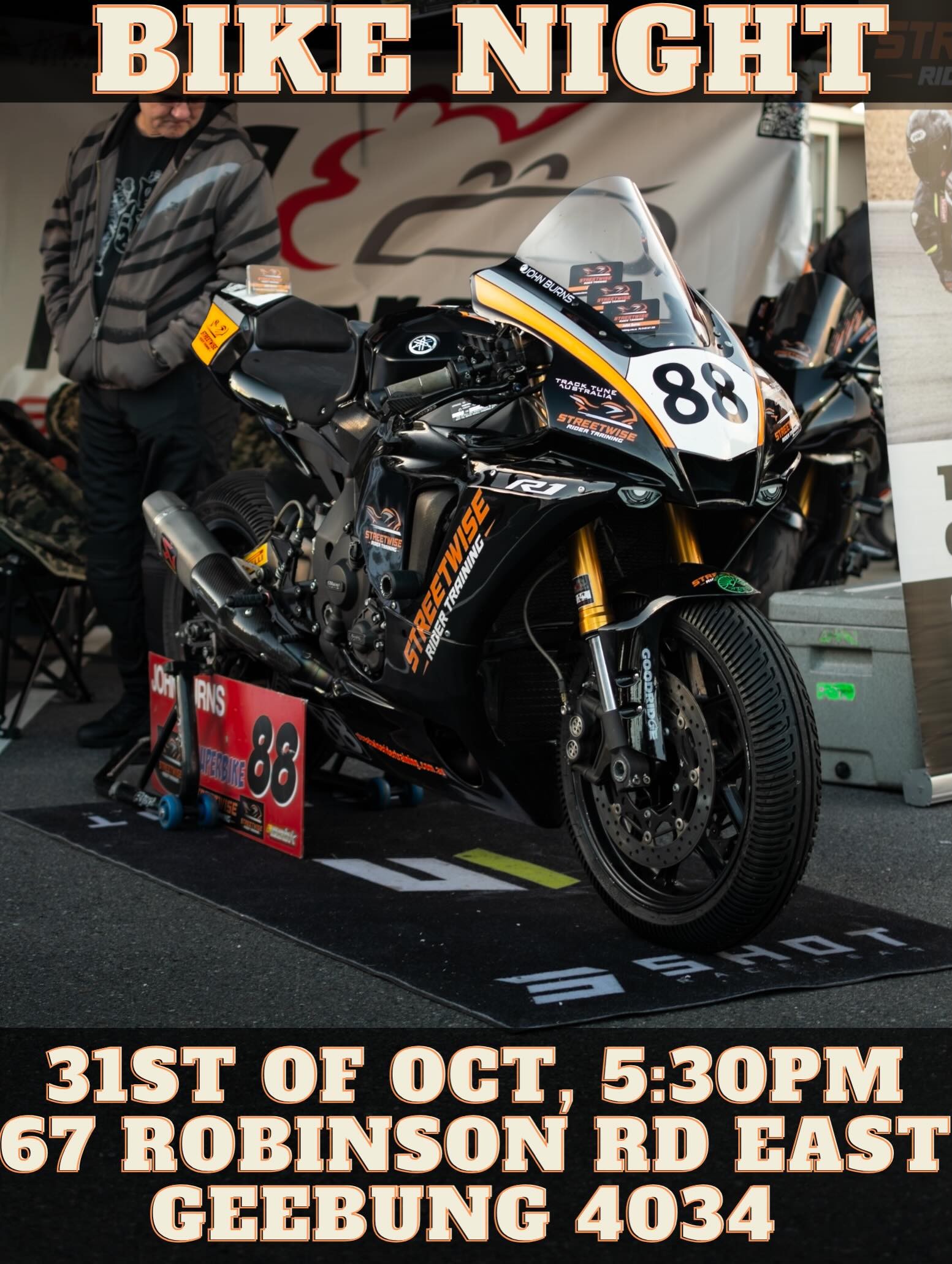 Bike Night at Cafe Elle — car meet in Brisbane, QLD on Saturday 31 October 2026