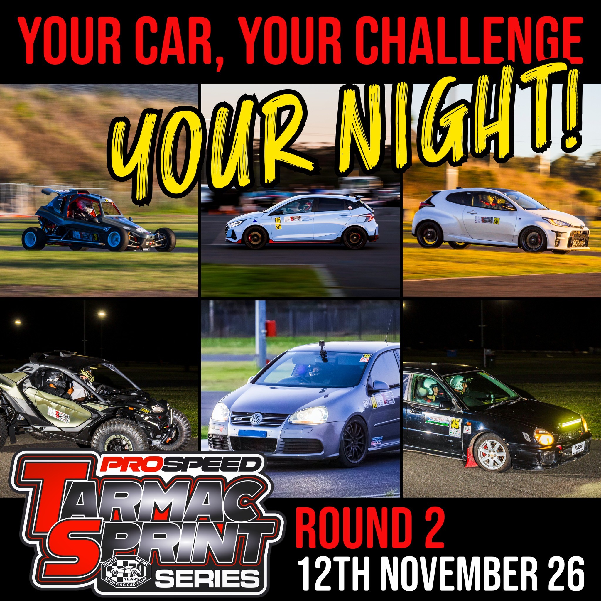 ProSpeed Tarmac Sprint Series Round 2 — track day in Sydney, NSW on Thursday 12 November 2026