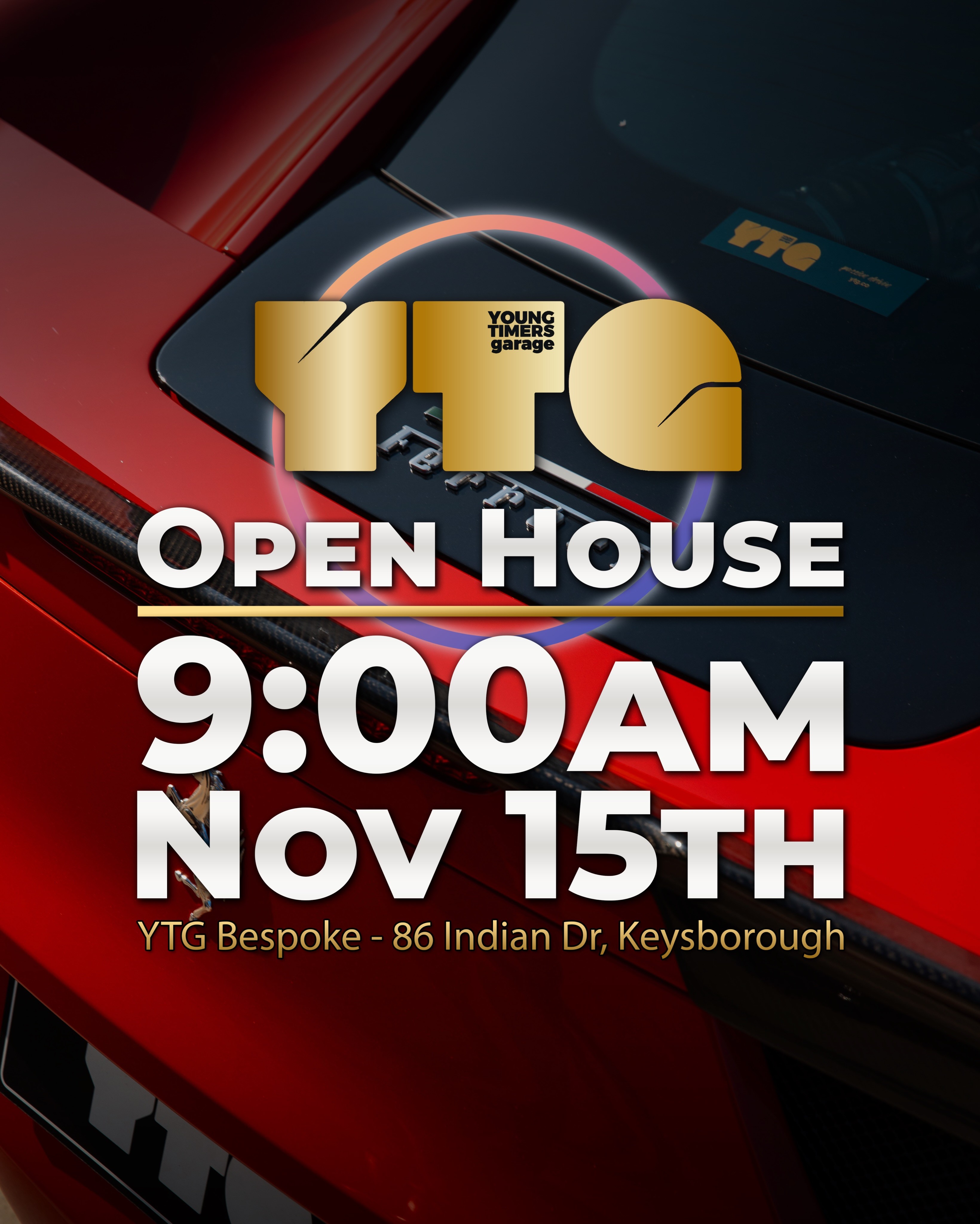 YTG Open House — Classic car meet in Melbourne, VIC on Sunday 15 November 2026