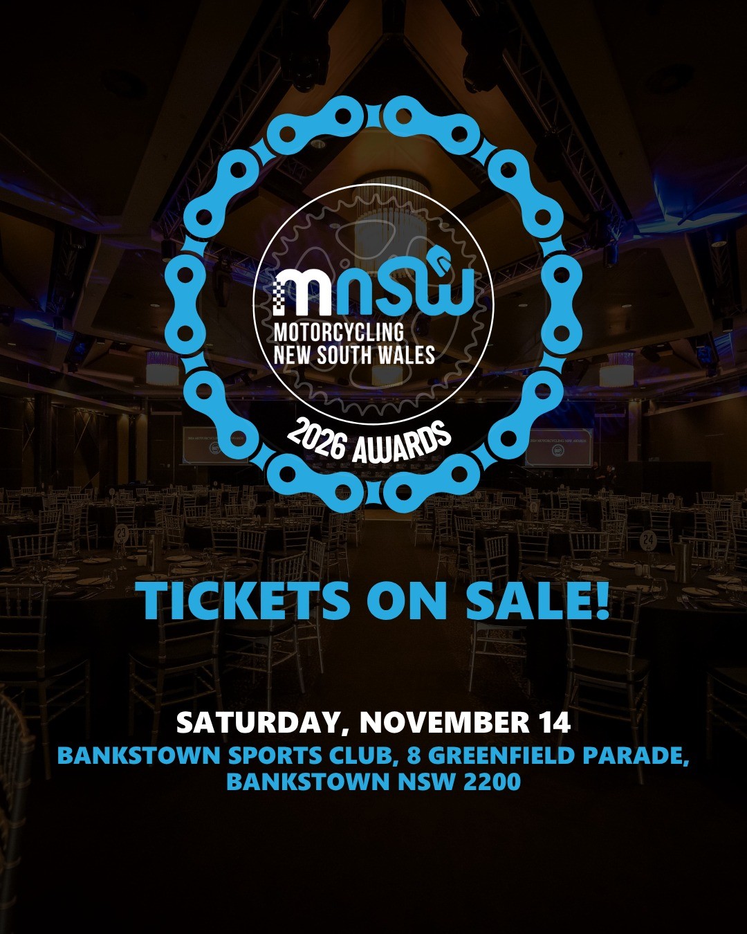 2026 Motorcycling NSW Awards — Motorbike car meet in Sydney, NSW on Saturday 14 November 2026