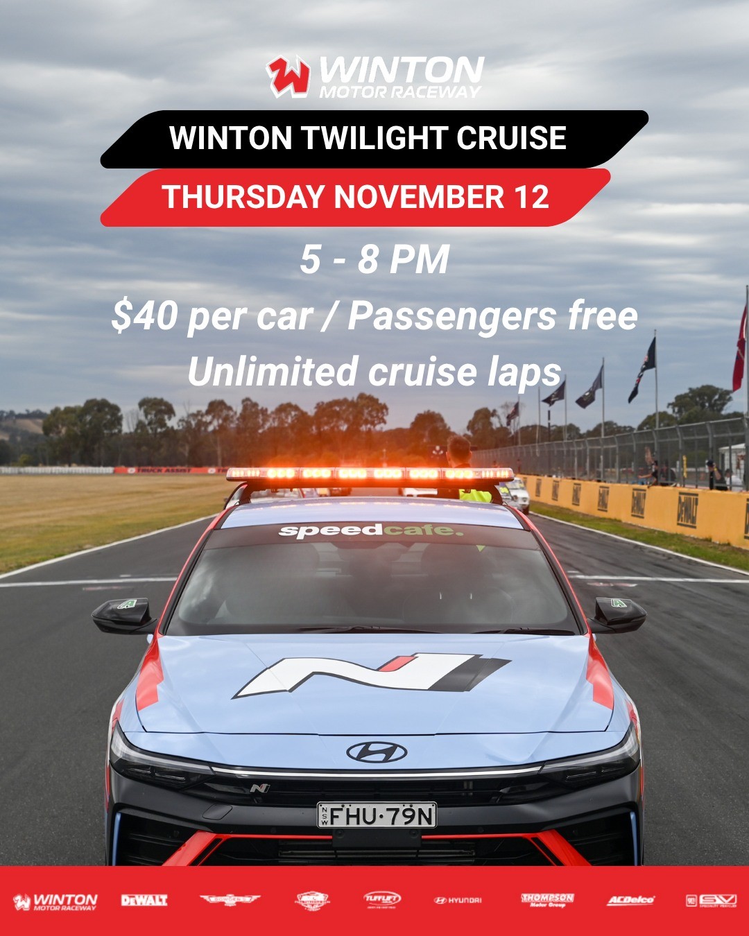 Winton Twilight Cruise — track day in Melbourne, VIC on Thursday 12 November 2026