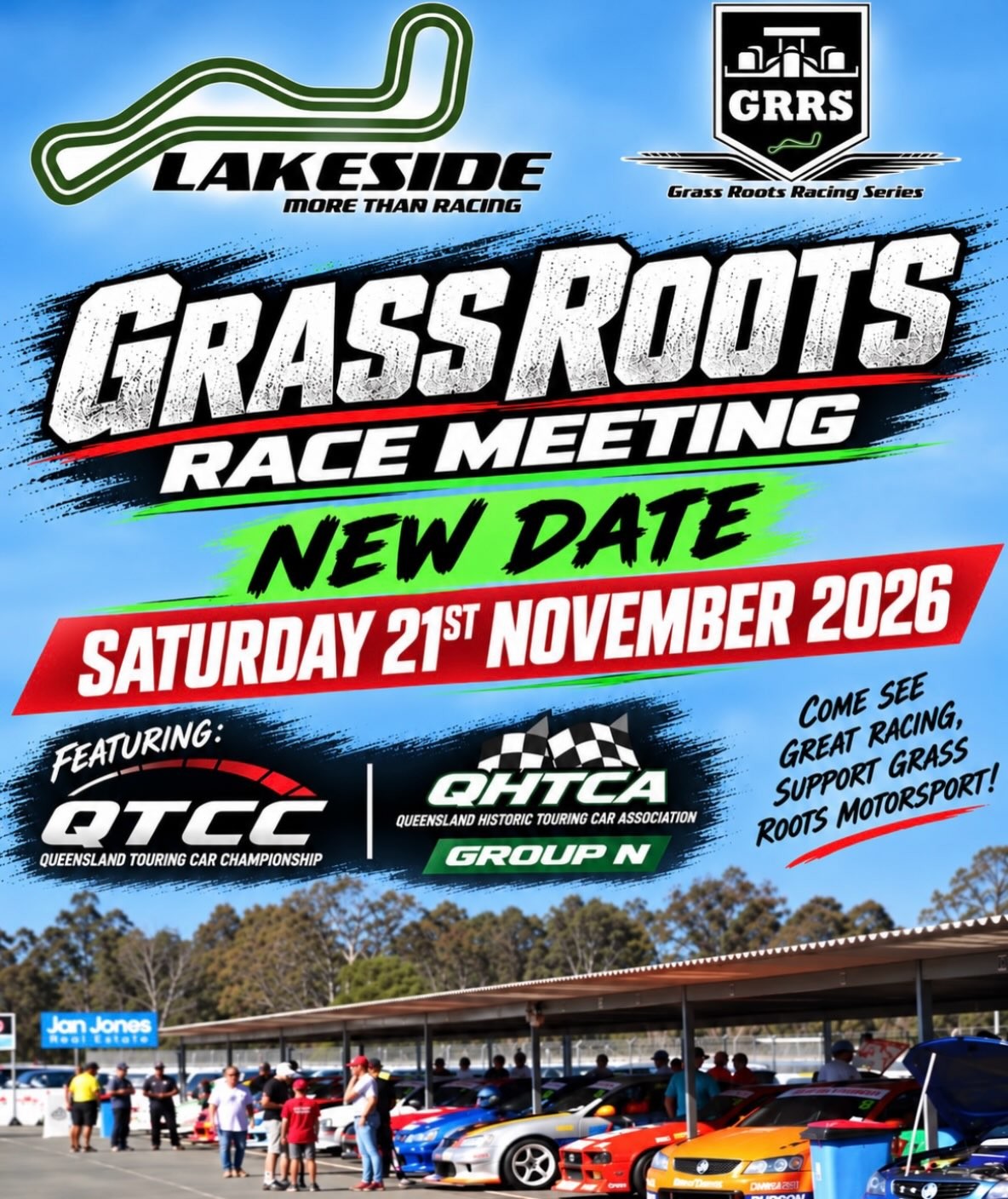 Grass Roots Race Meeting — Muscle/Classic track day in Brisbane, QLD on Saturday 21 November 2026