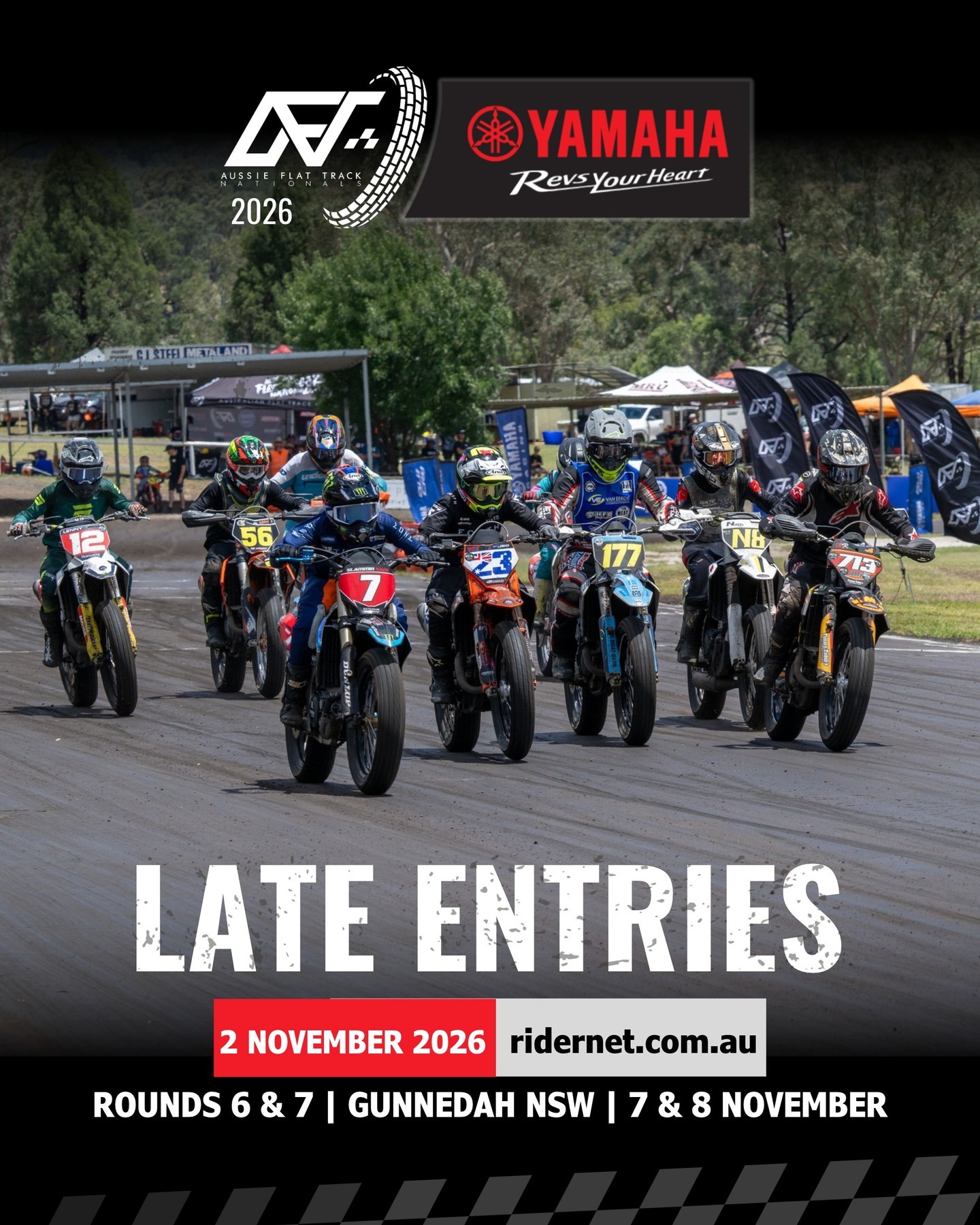 Aussie Flat Track Nationals Rounds 6 & 7 — Motorbike spectator event in Sydney, NSW on Saturday 7 November 2026