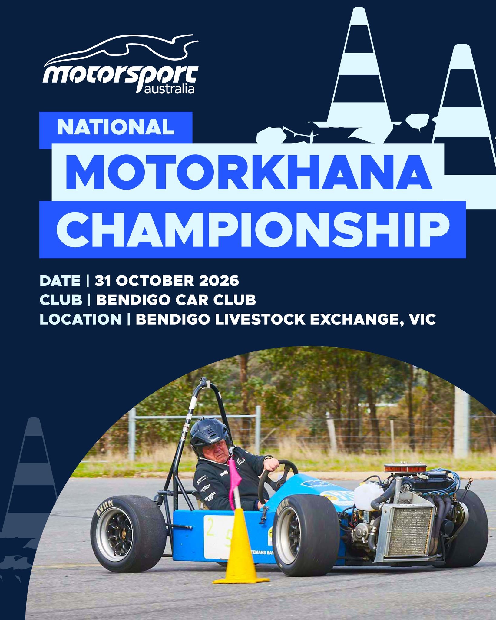 National Motorkhana Championship — car meet in Bendigo, VIC on Saturday 31 October 2026