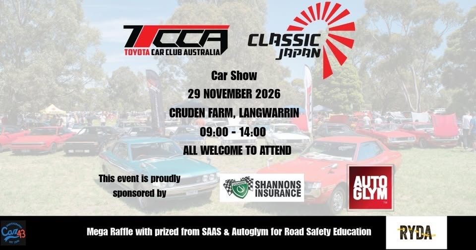 Classic Japan Car Show — JDM/Classic car meet in Melbourne, VIC on Sunday 29 November 2026