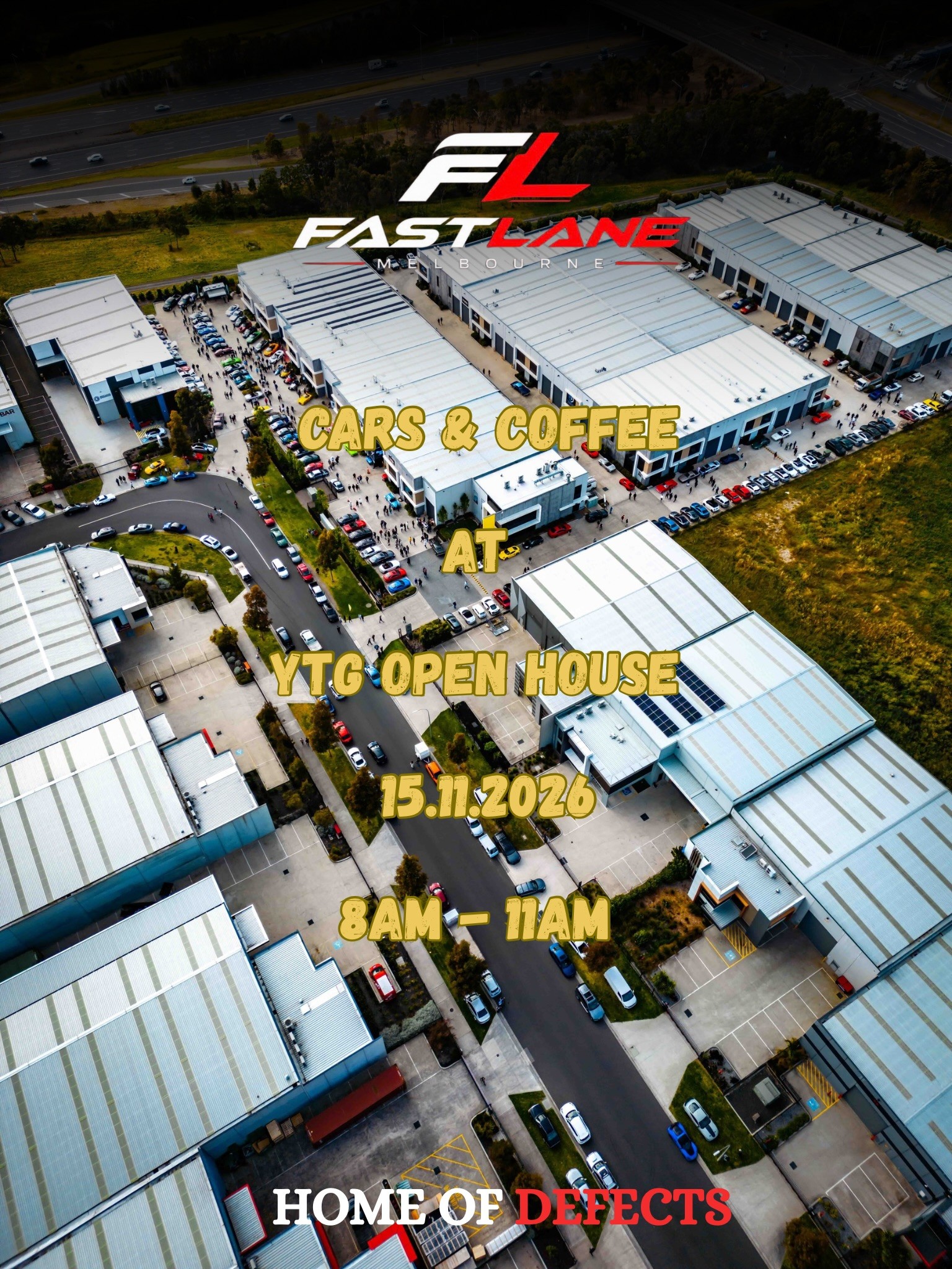 Fastlane Melbourne Cars & Coffee x YTG Open House — Classic/JDM car meet in Melbourne, VIC on Sunday 15 November 2026