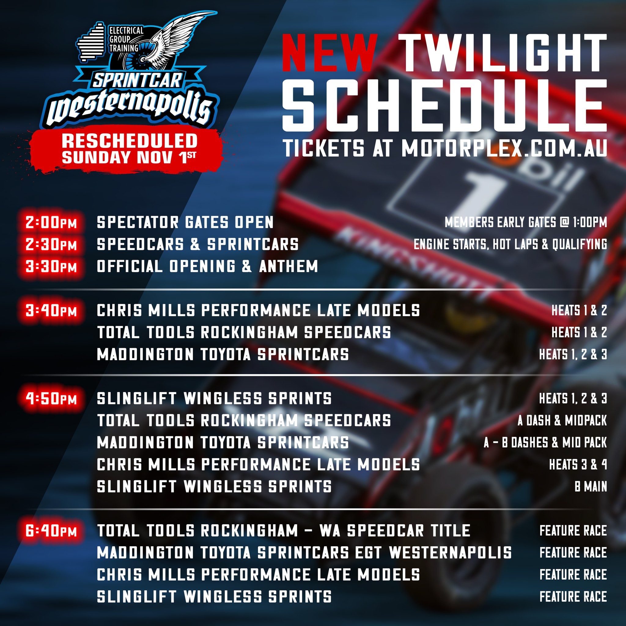 Sprintcar Westernapolis — Muscle spectator event in Perth, WA on Sunday 1 November 2026