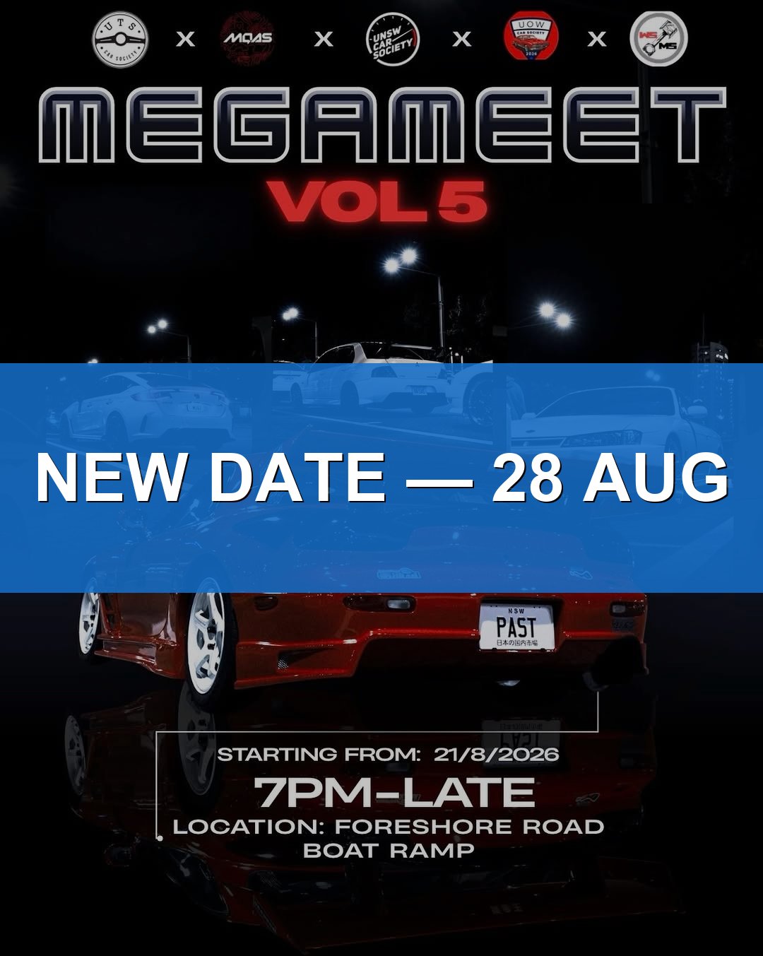 Mega Meet Vol. 5 — JDM/Euro car meet in Sydney, NSW on Friday 28 August 2026