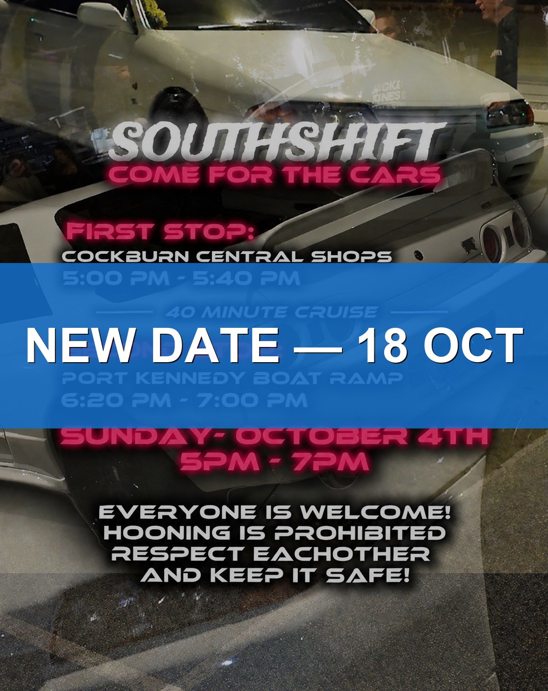 SouthShift Cruise — JDM/4x4 car meet in Perth, WA on Sunday 18 October 2026