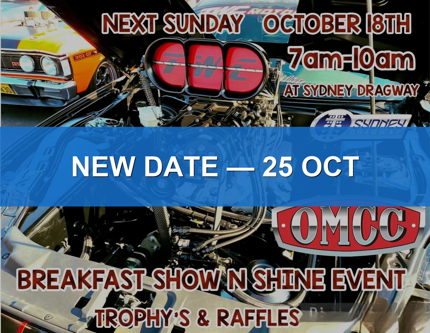OMCC Breakfast Show N Shine Event — Muscle/Classic car meet in Sydney, NSW on Sunday 25 October 2026