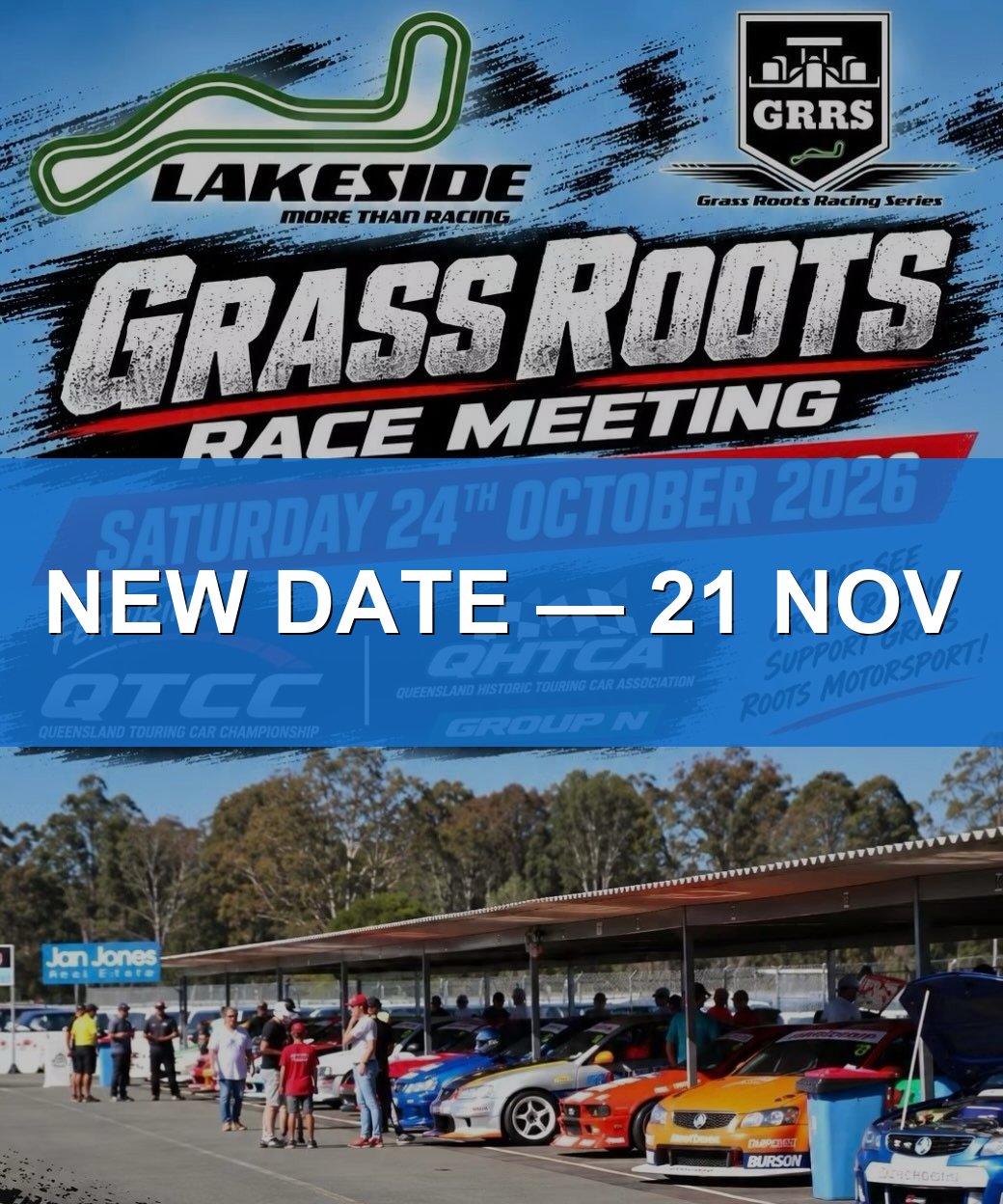 Grass Roots Race Meeting — Muscle/Classic spectator event in Brisbane, QLD on Saturday 21 November 2026