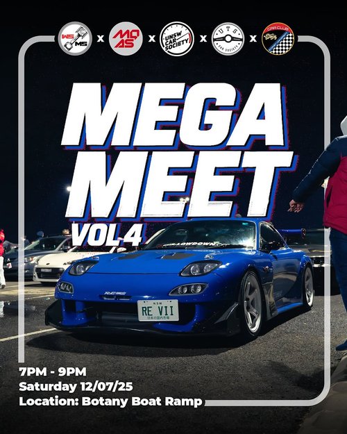 Mega Meet Vol 4 — car meet in Sydney, NSW on Saturday 12 July 2025